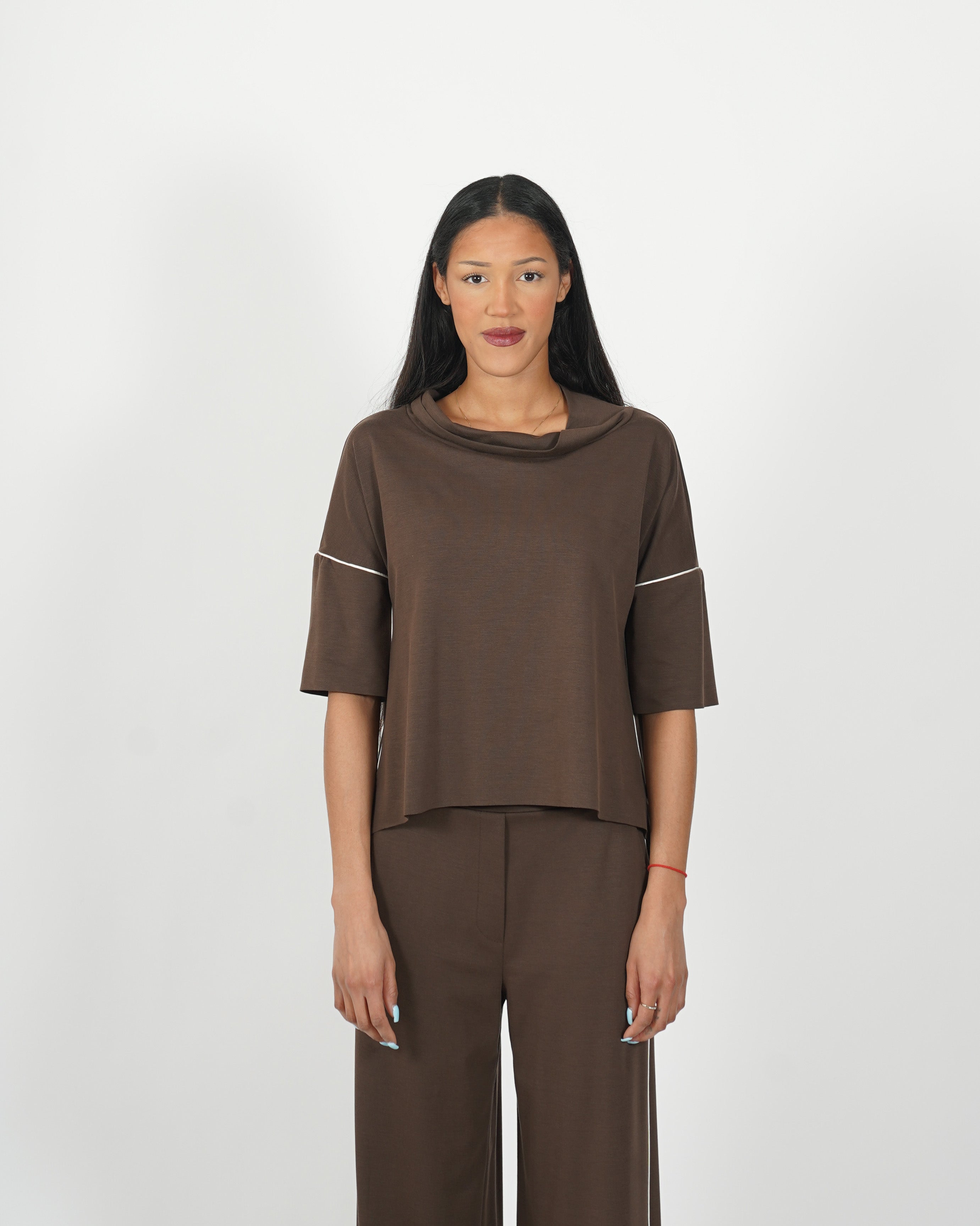 Felpa collo a cratere in felpa - Palmira