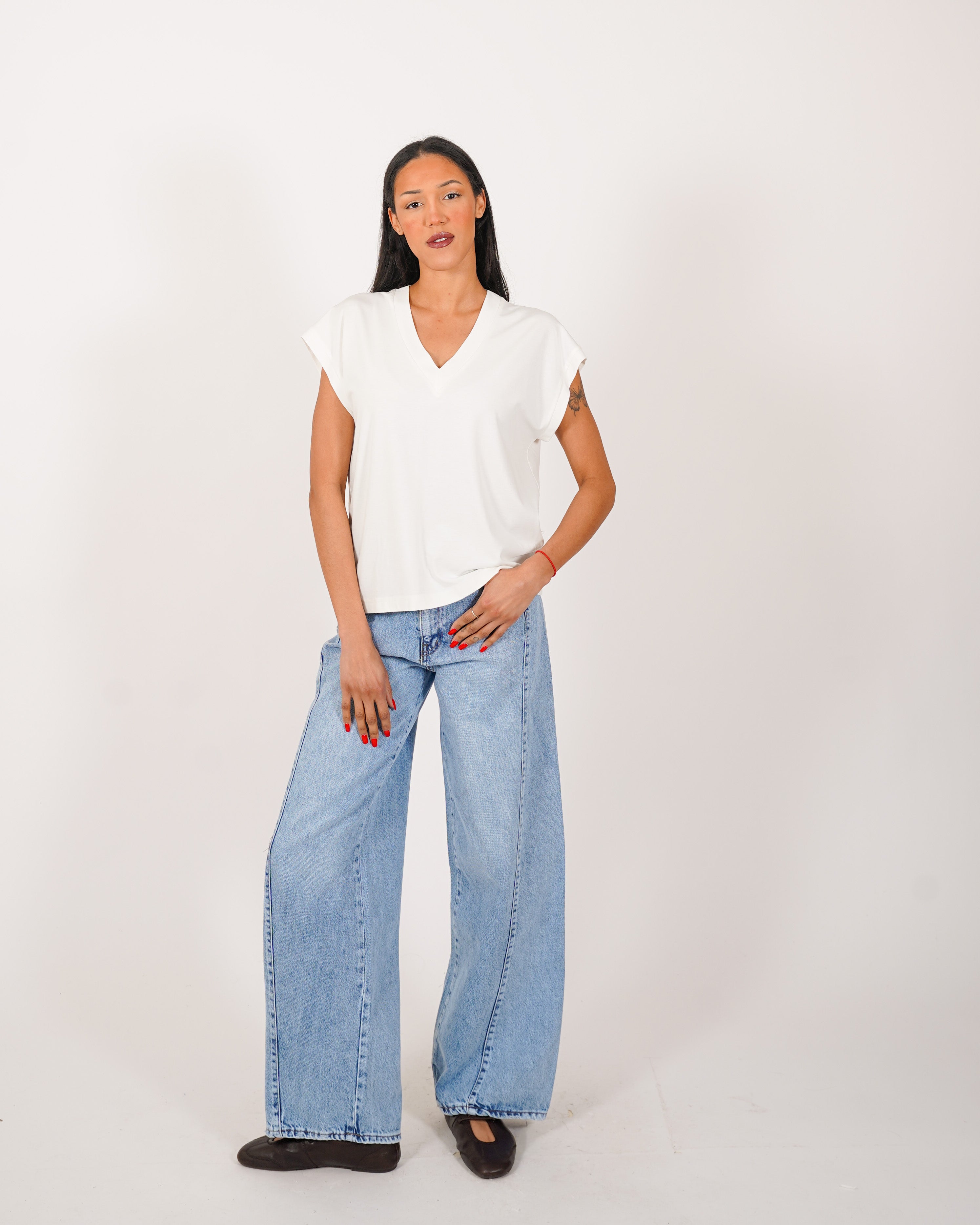 Shirt scollo a v regular fit - Semplice