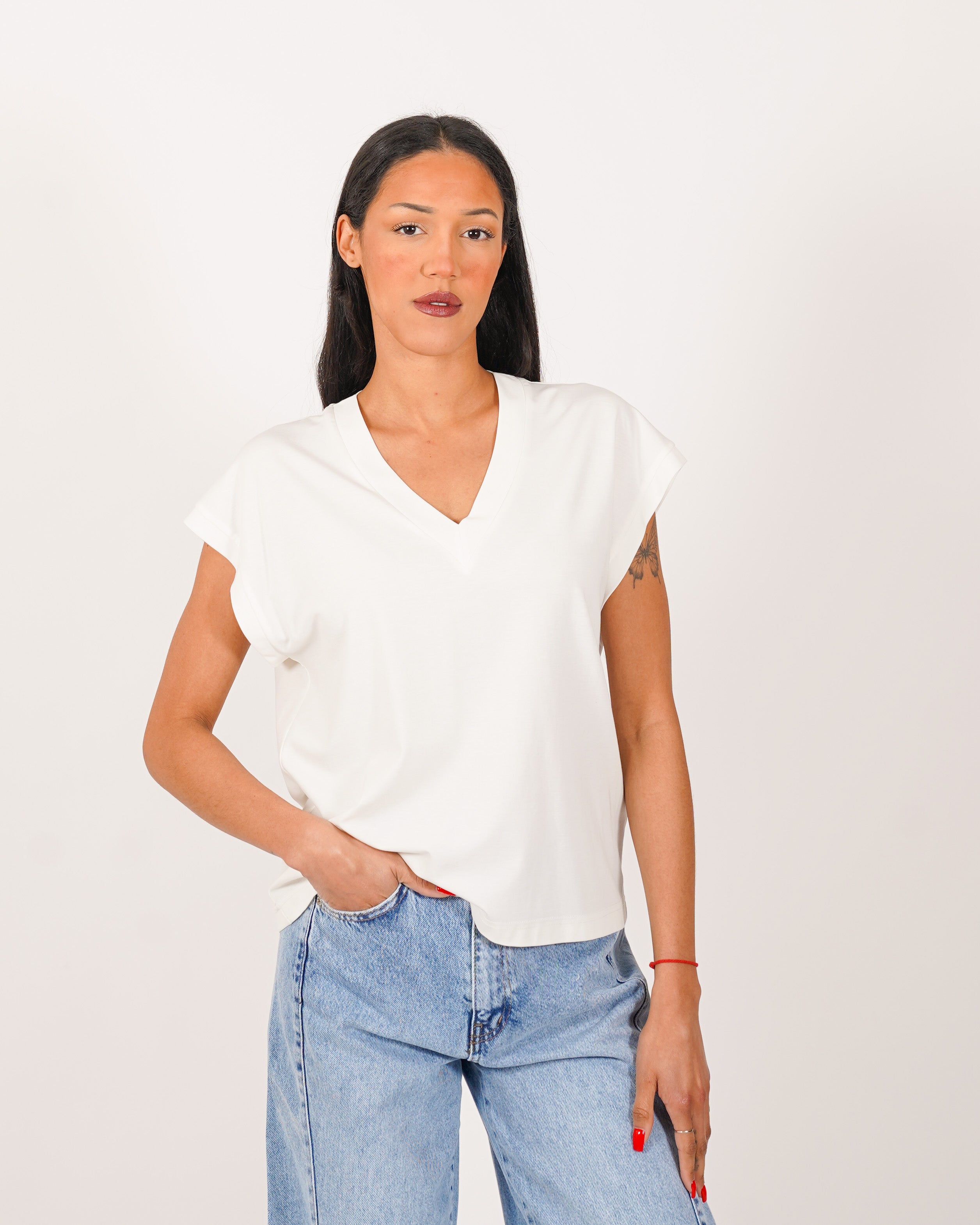 Shirt scollo a v regular fit - Semplice