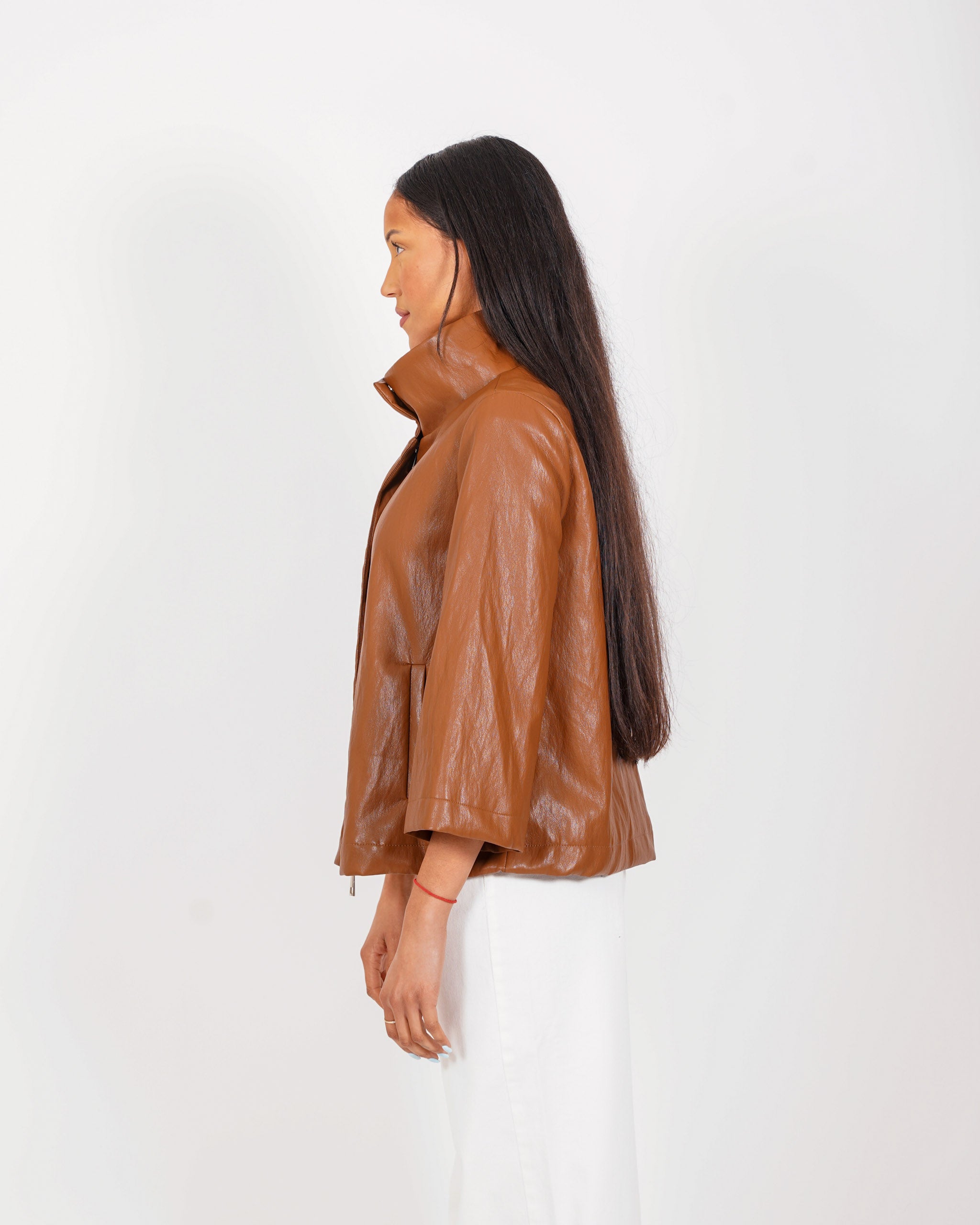 Caban in ecopelle stropicciata - Calamita