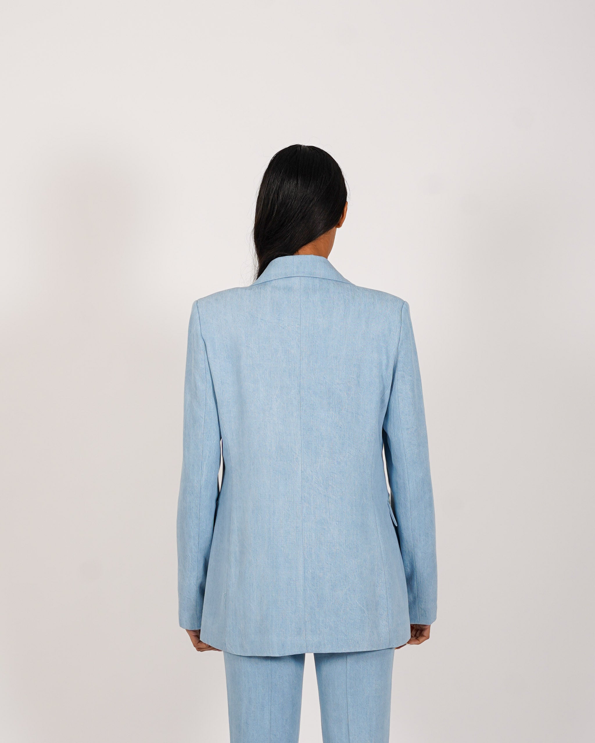 Giacca monopetto in tessuto chambray - Mimica