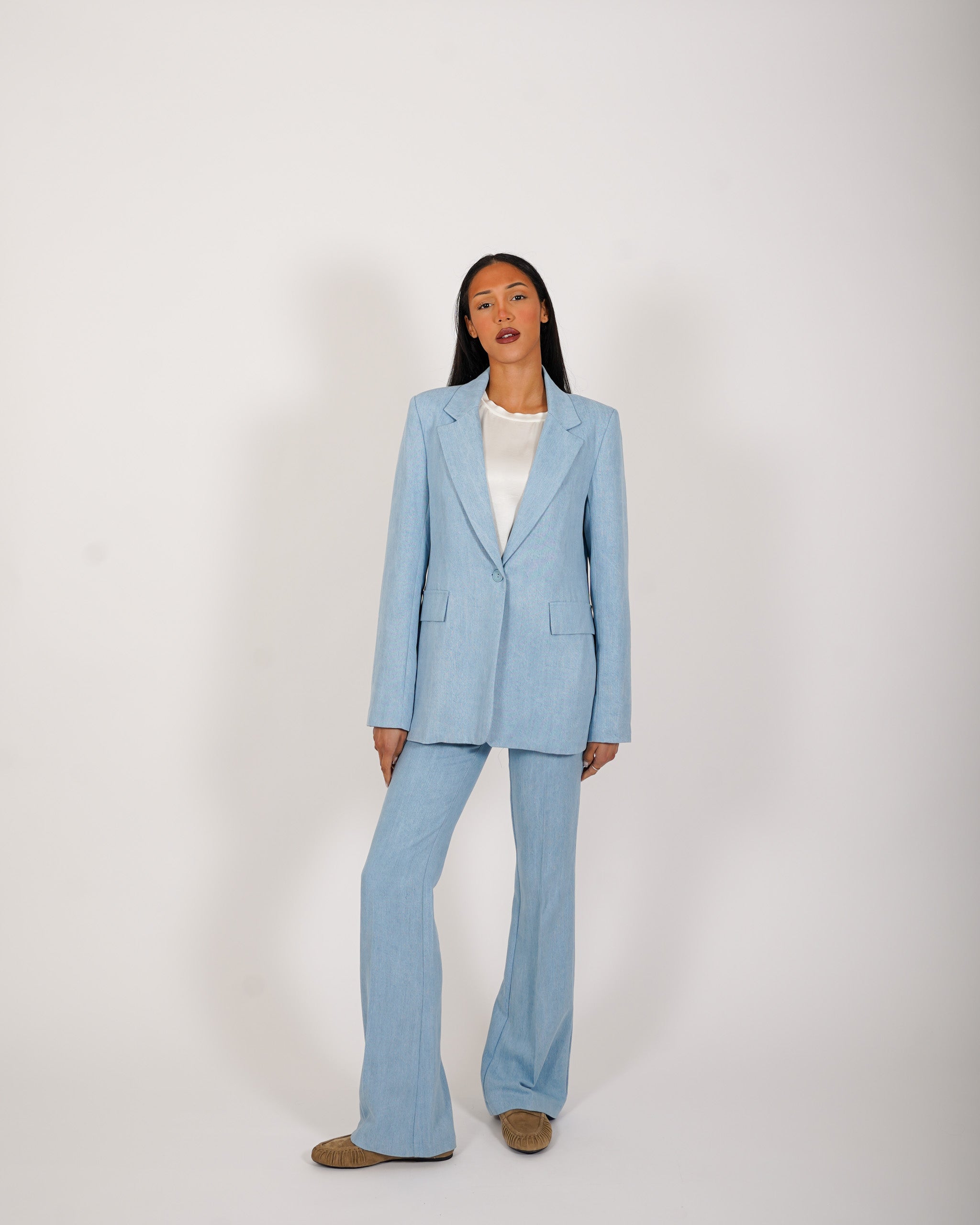 Giacca monopetto in tessuto chambray - Mimica