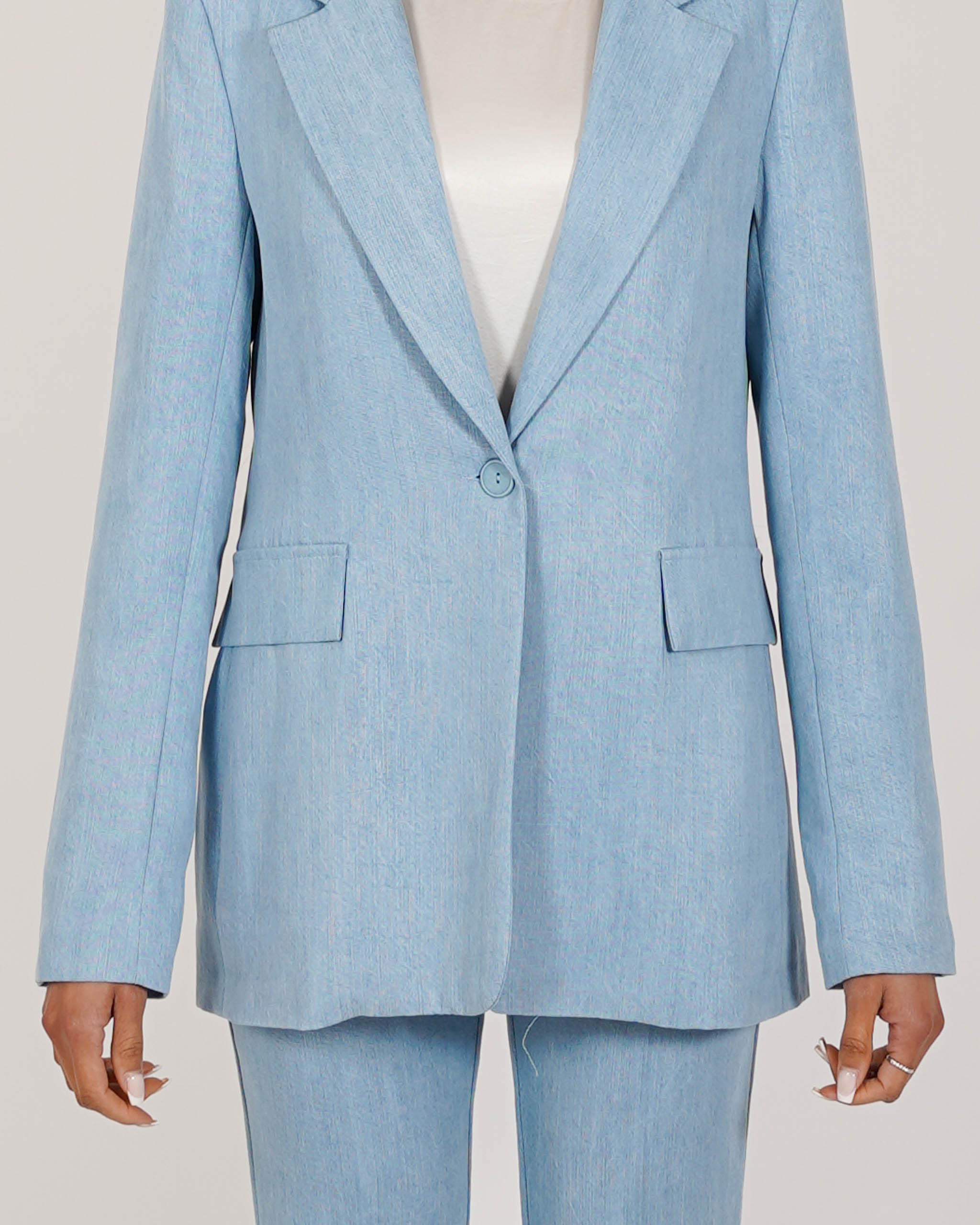 Giacca monopetto in tessuto chambray - Mimica
