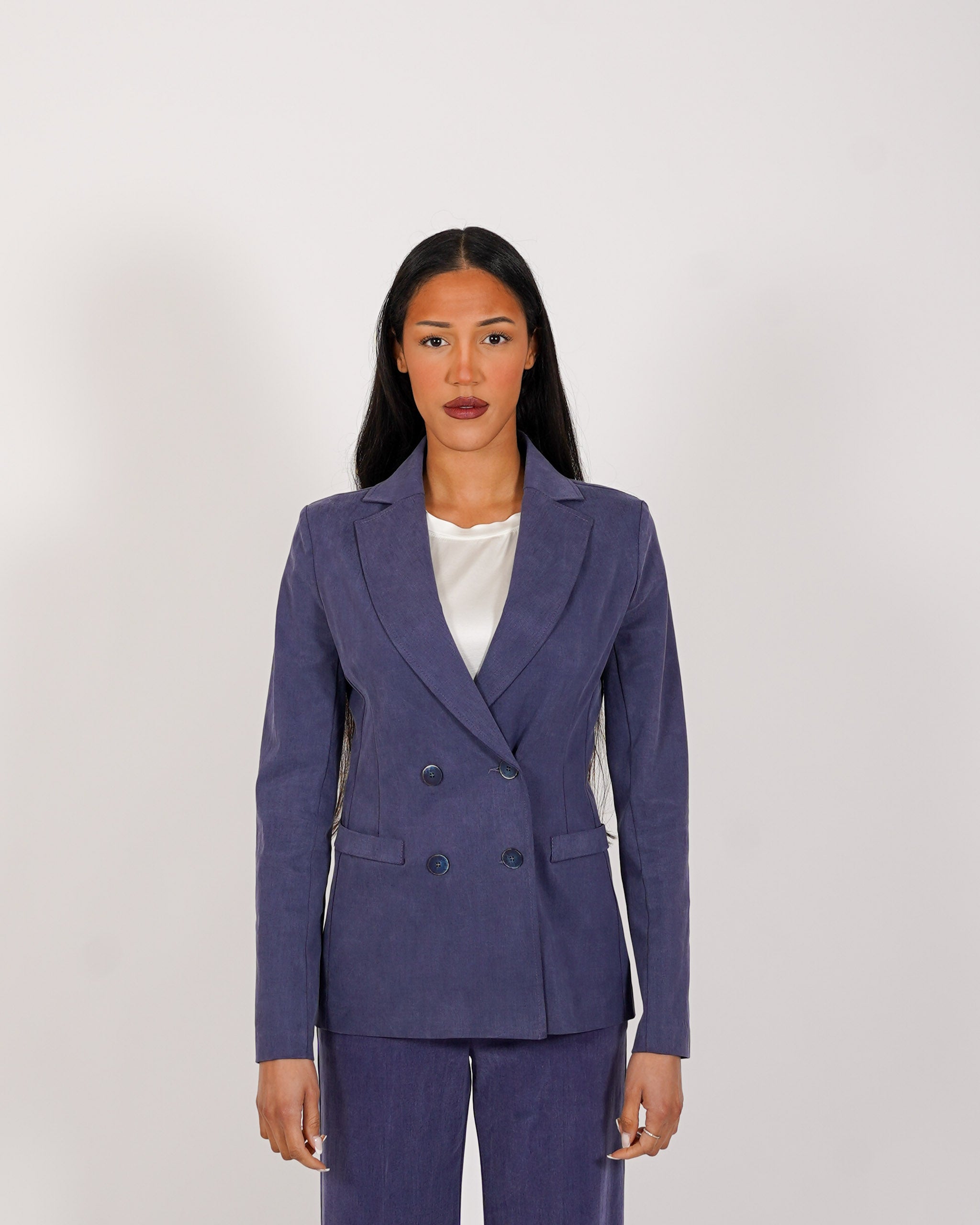 Giacca doppio petto in denim stretch - Guatapè