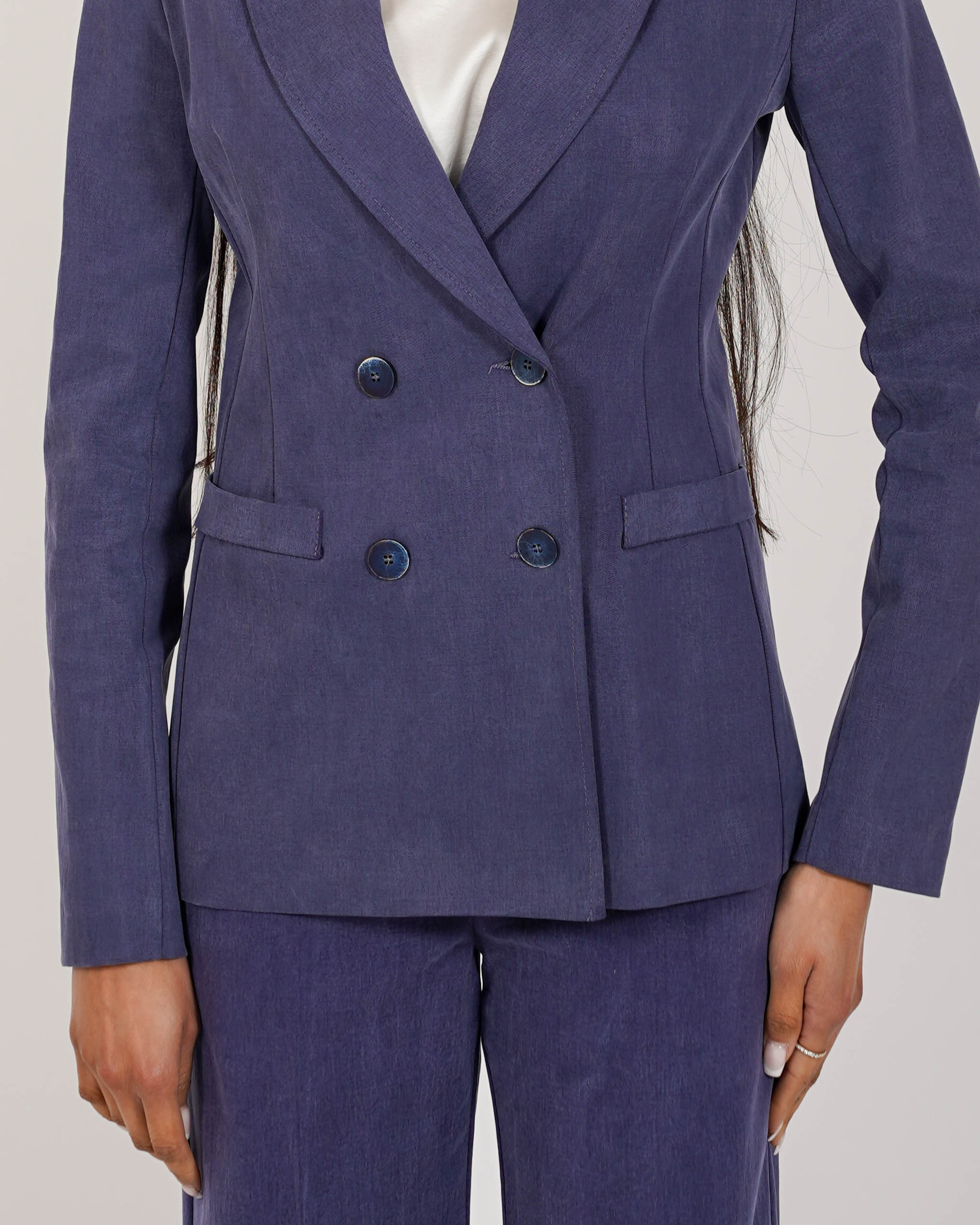 Giacca doppio petto in denim stretch - Guatapè