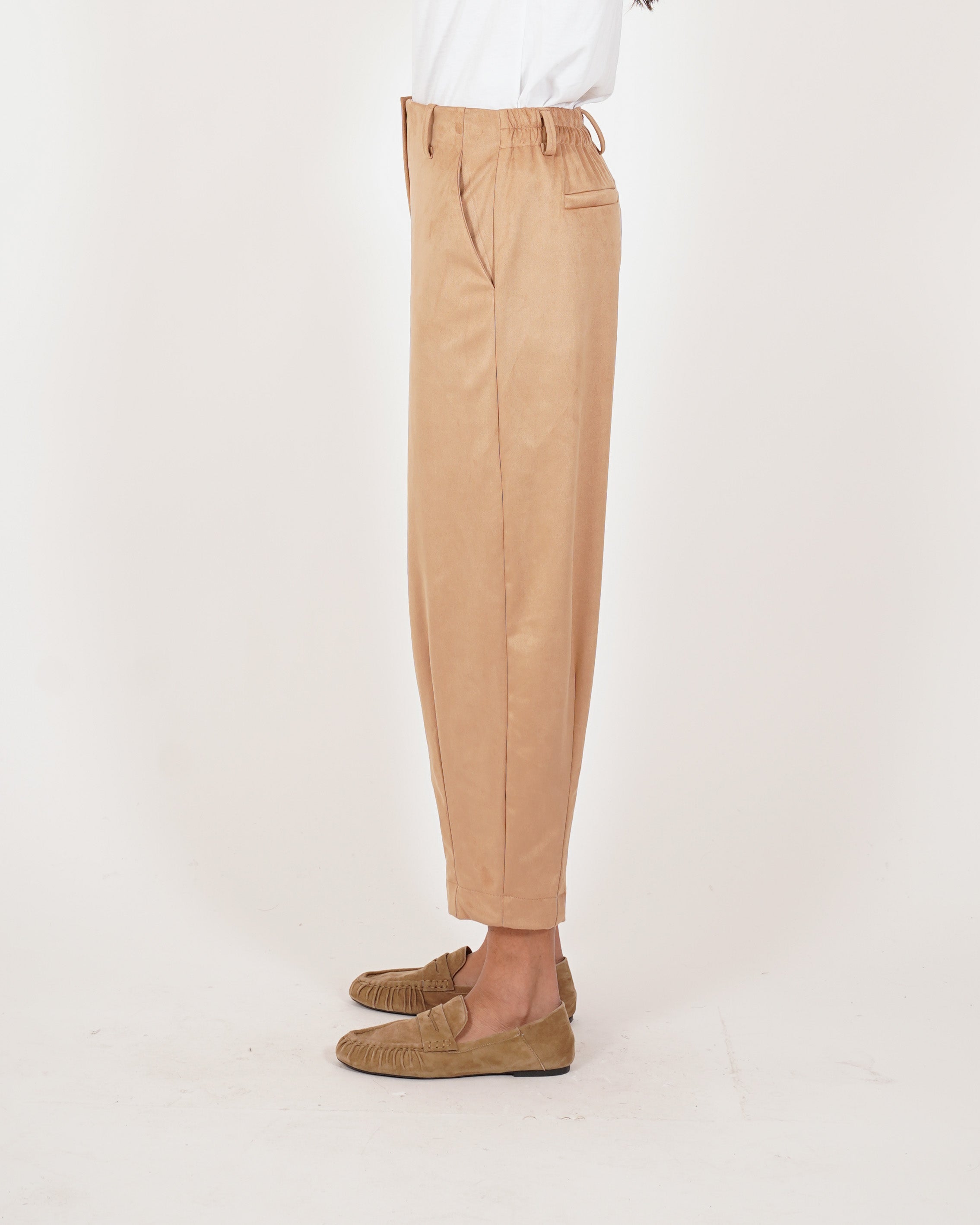 Pantaloni cropped in ecocamoscio - Idrissa