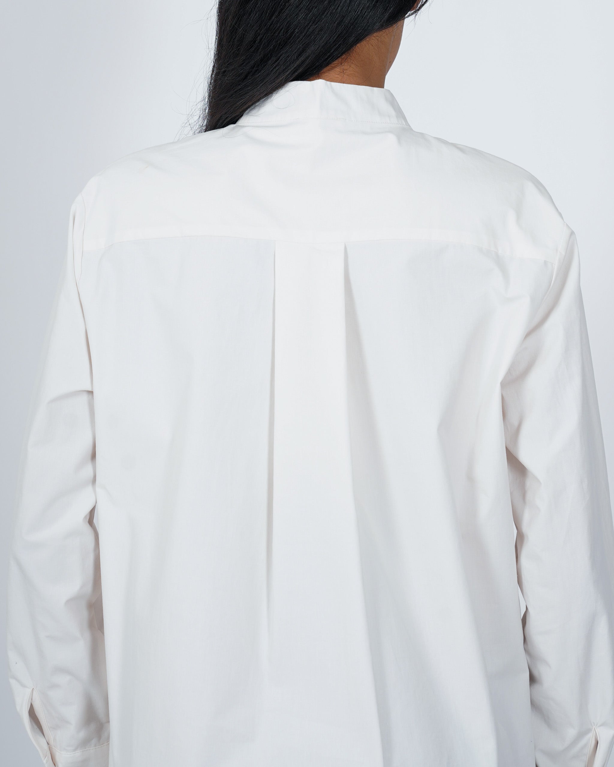 Camicia con dettagli frontali in cotone - Nebulosa