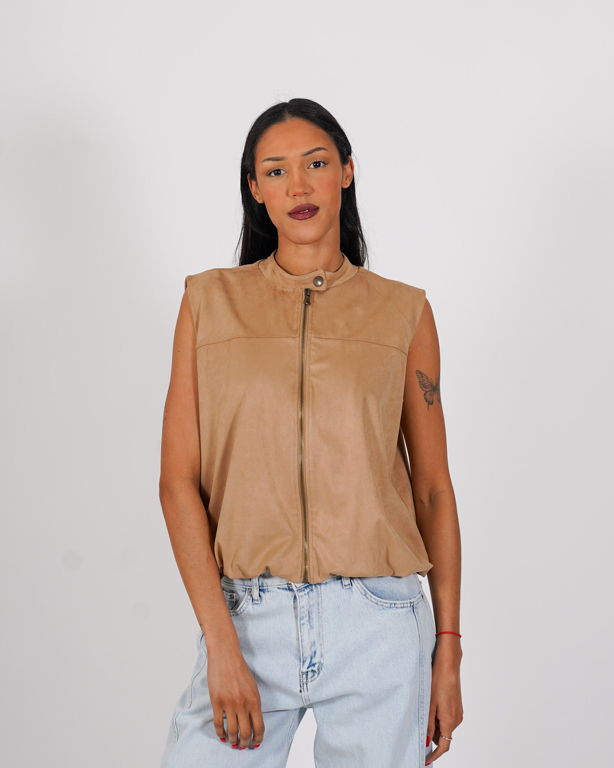 Gilet in ecocamoscio - Lucetta