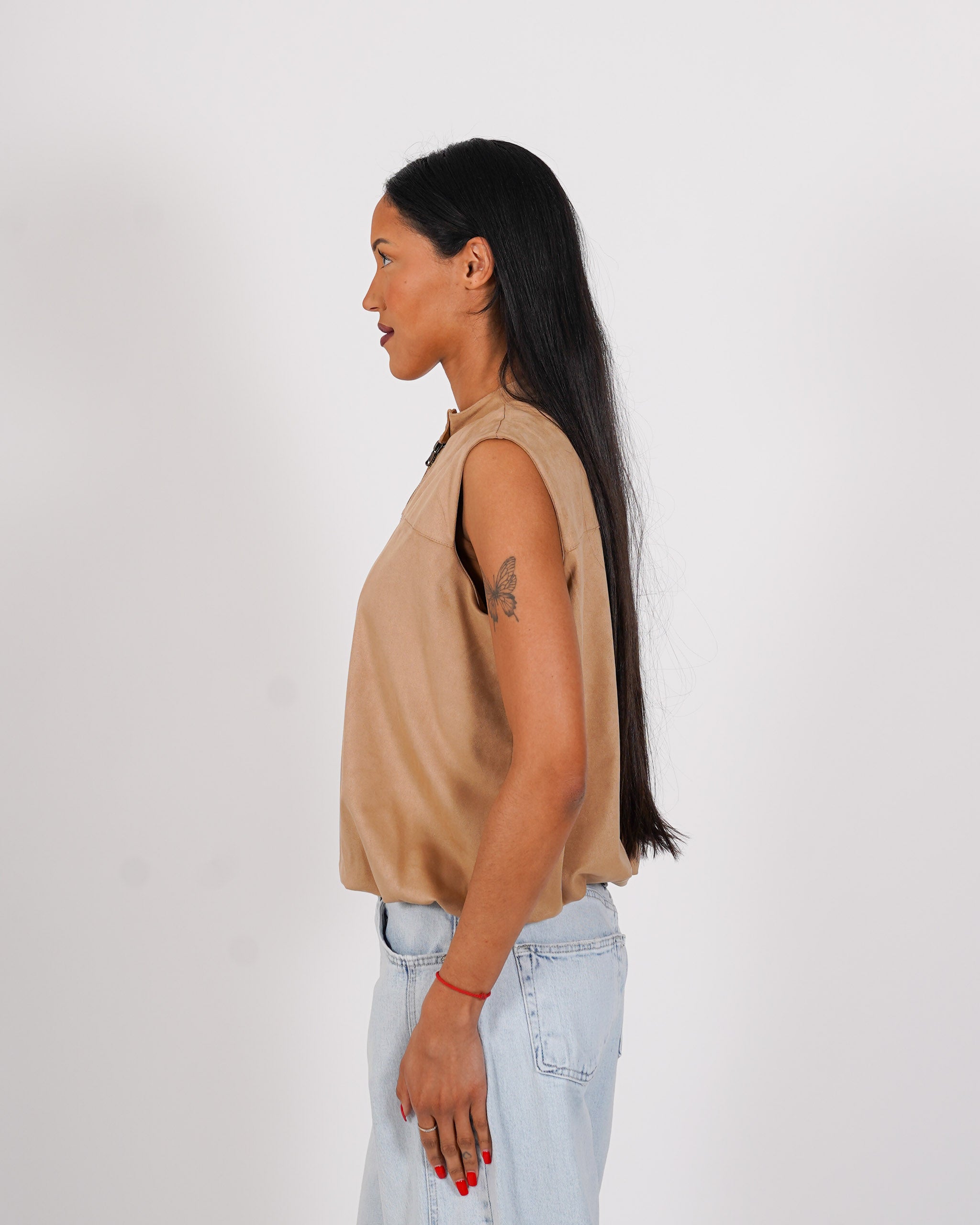 Gilet in ecocamoscio - Lucetta