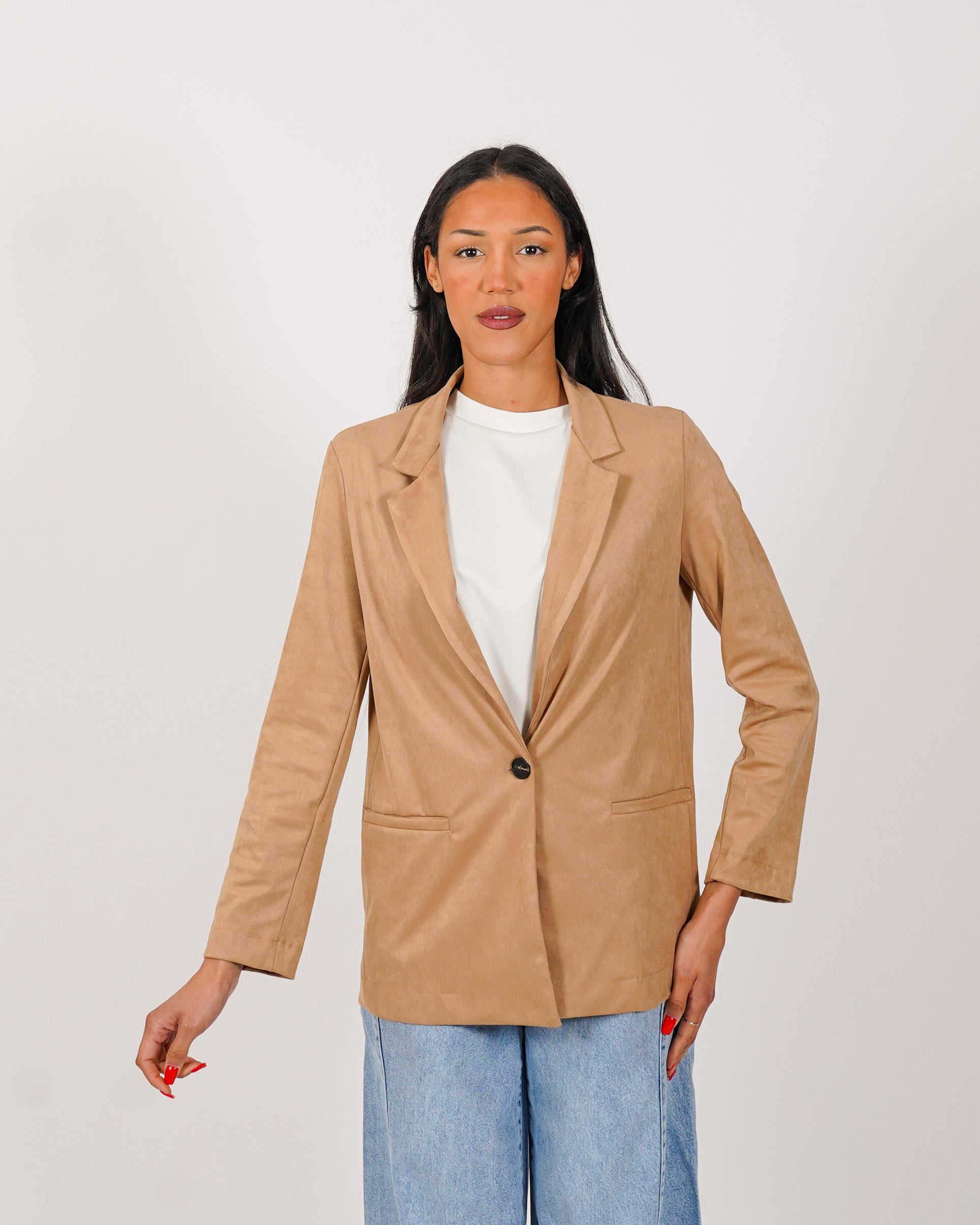 Blazer monopetto in tessuto ecocamoscio - Blinken