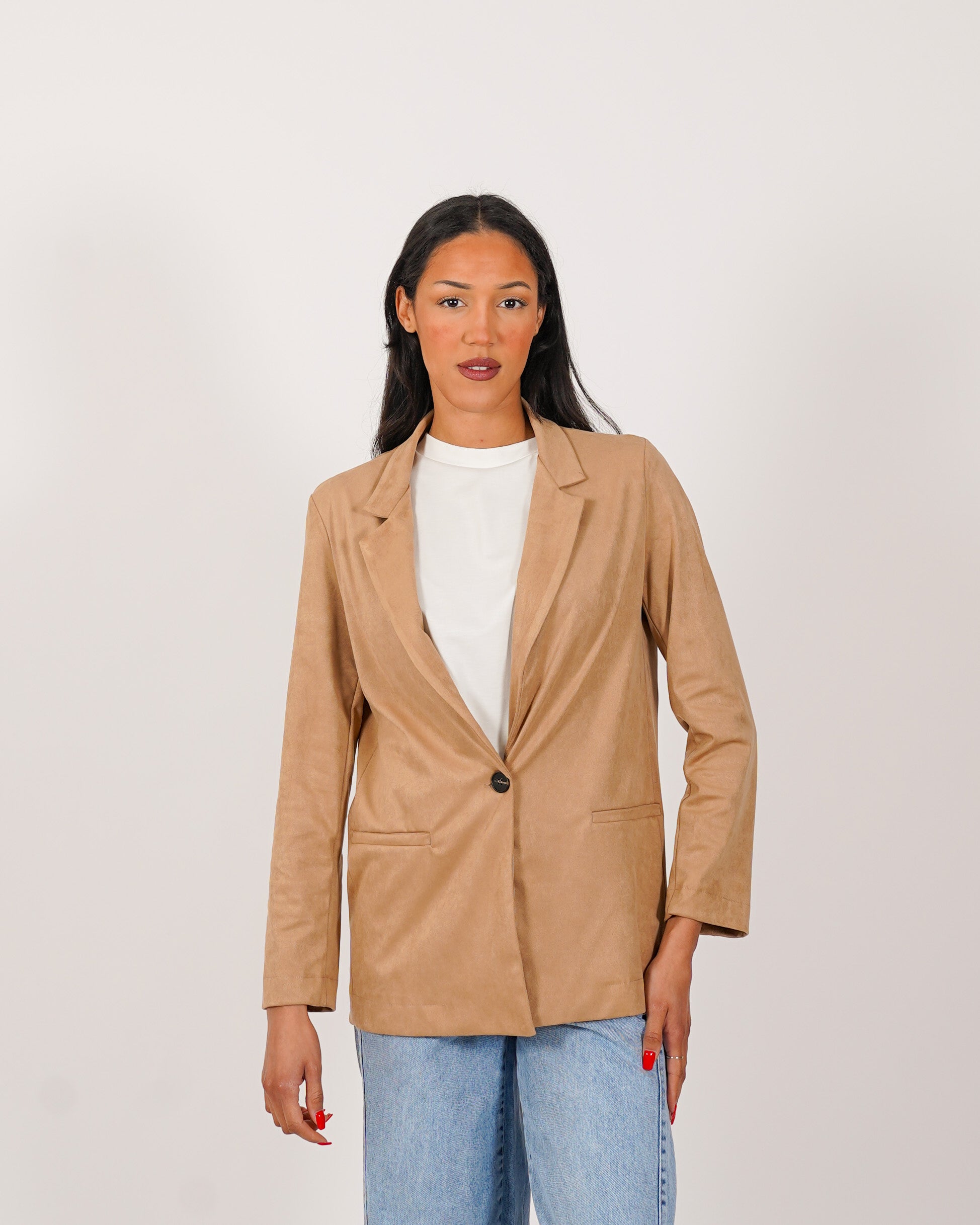 Blazer monopetto in tessuto ecocamoscio - Blinken