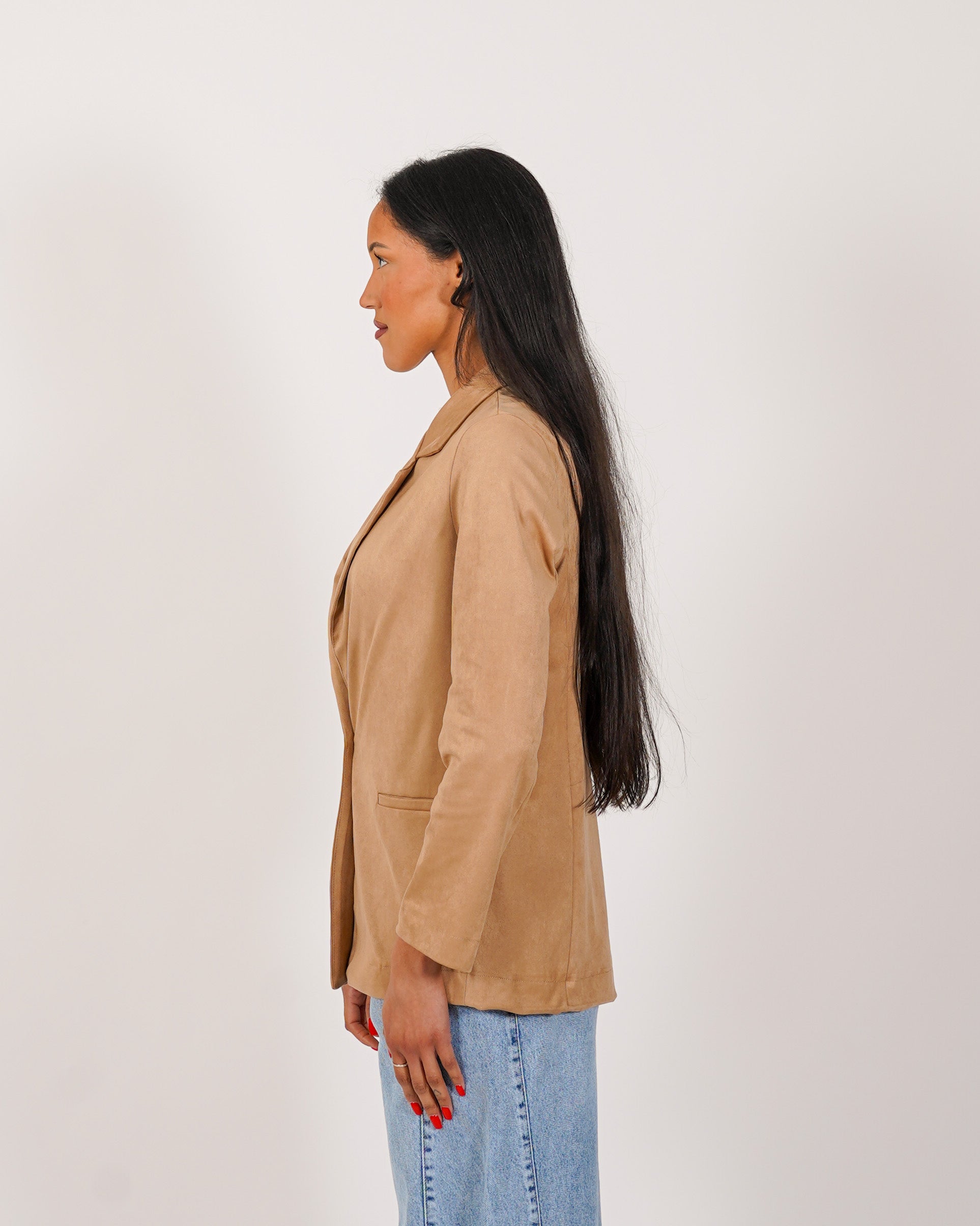 Blazer monopetto in tessuto ecocamoscio - Blinken