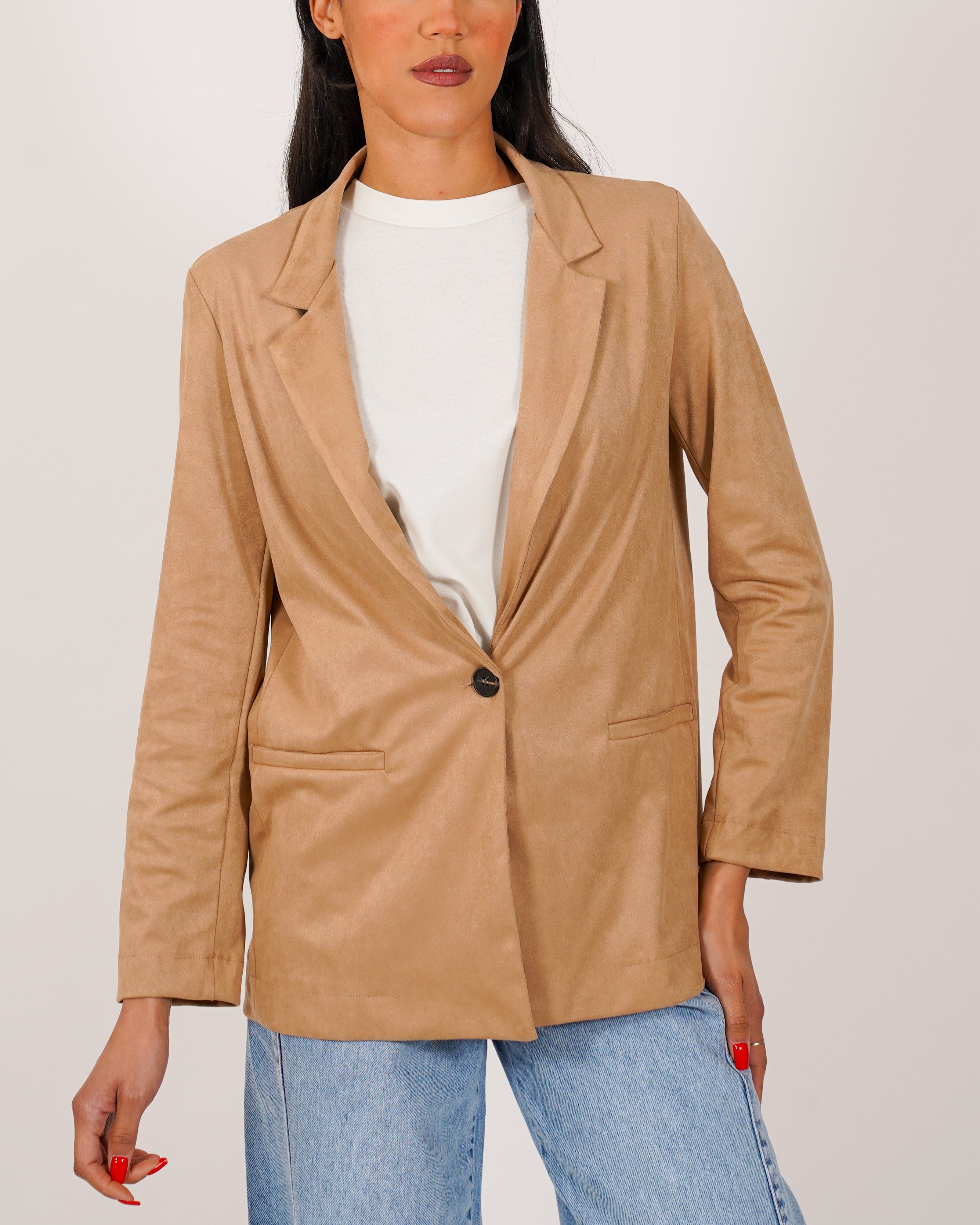 Blazer monopetto in tessuto ecocamoscio - Blinken