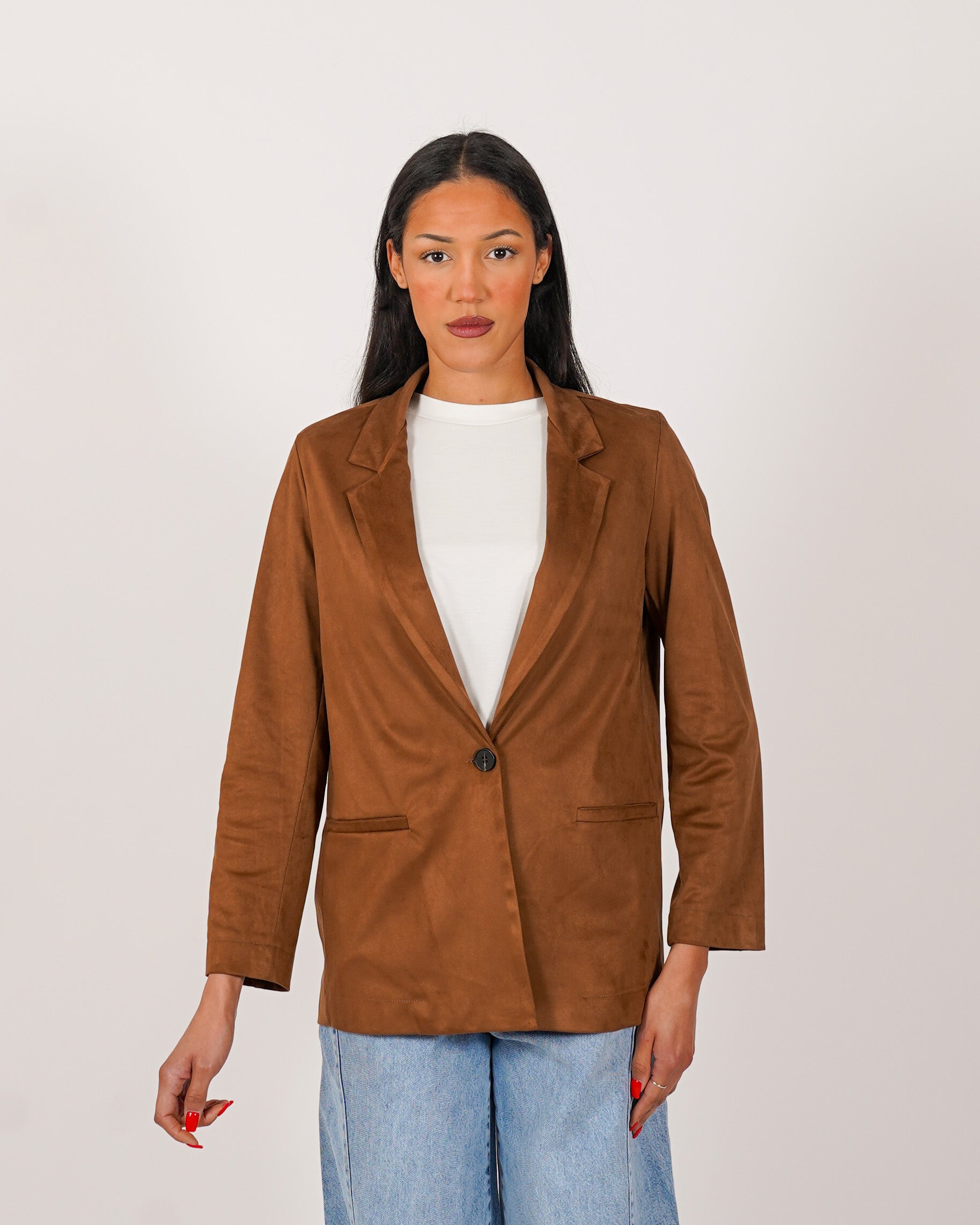 Blazer monopetto in tessuto ecocamoscio - Blinken