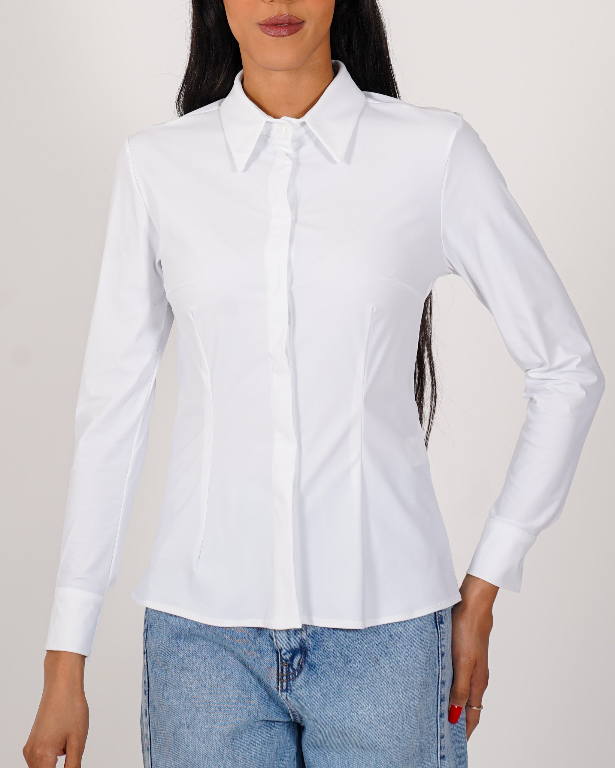 Camicia slim fit in tessuto stretch - Belarda