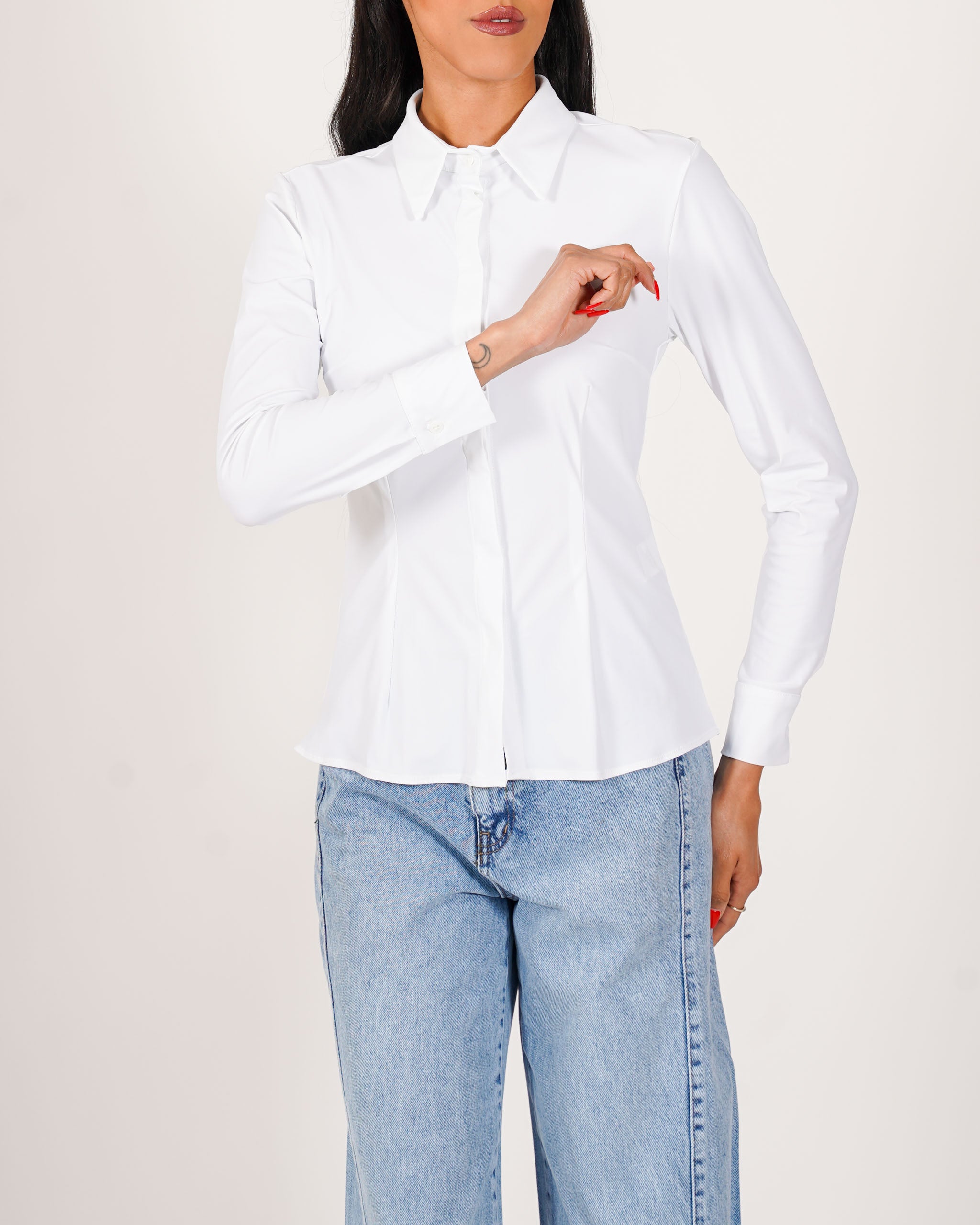 Camicia slim fit in tessuto stretch - Belarda