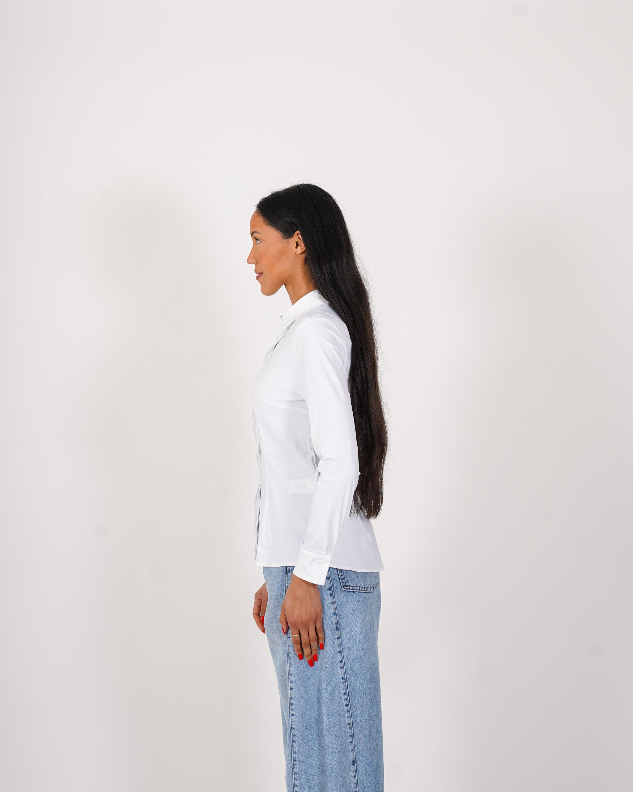 Camicia slim fit in tessuto stretch - Belarda