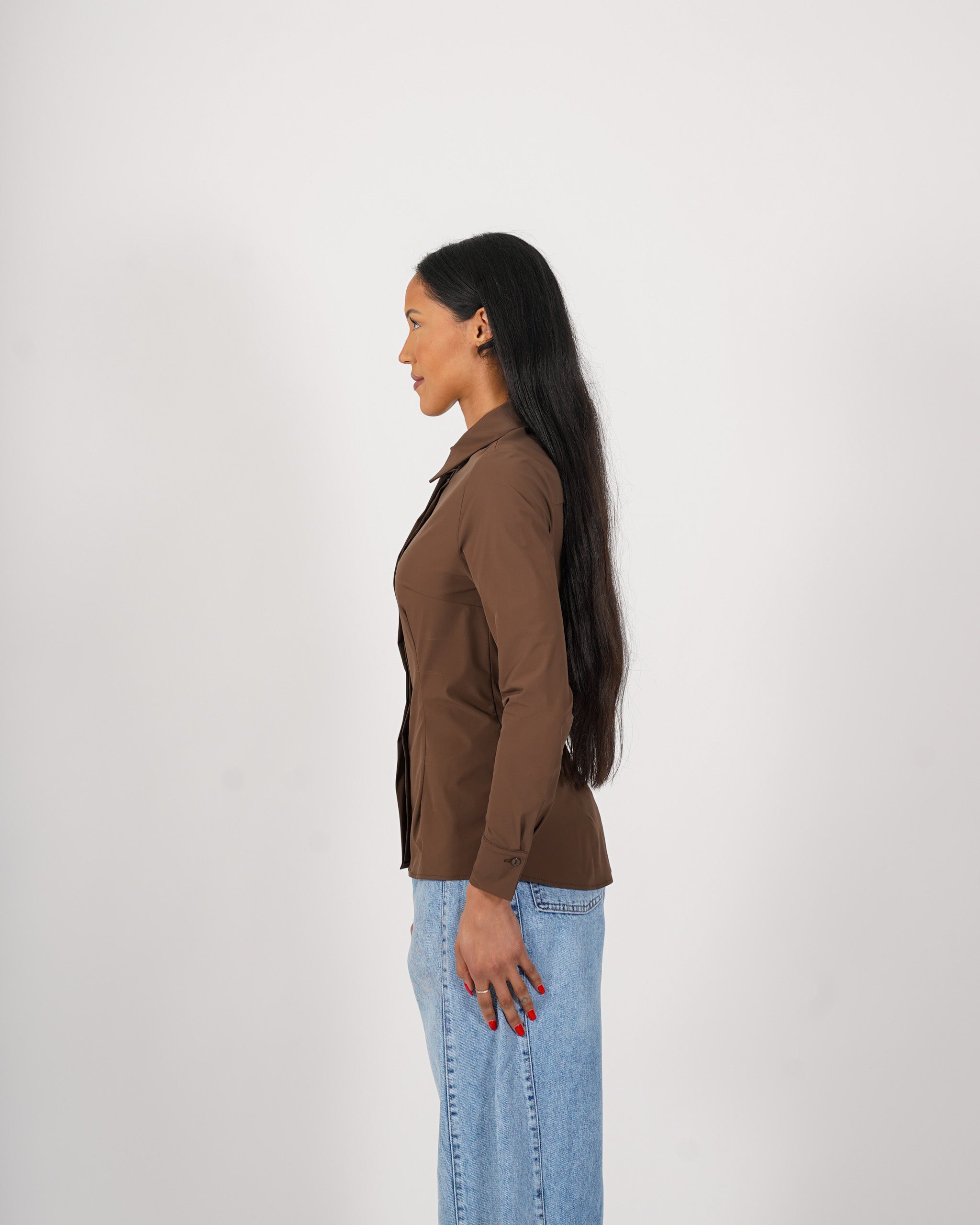 Camicia slim fit in tessuto stretch - Belarda