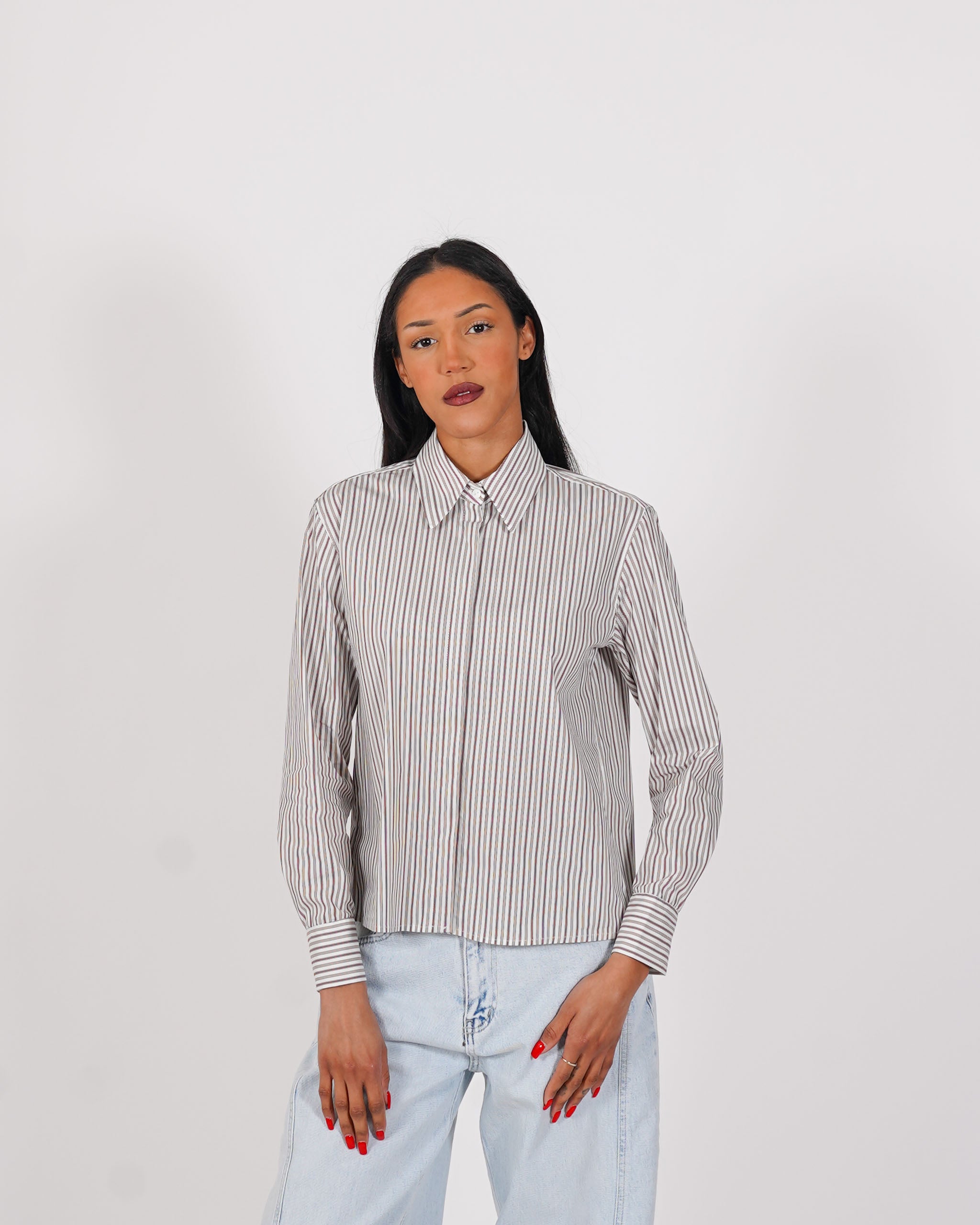Camicia rigata regular fit in cotone - Fulvia