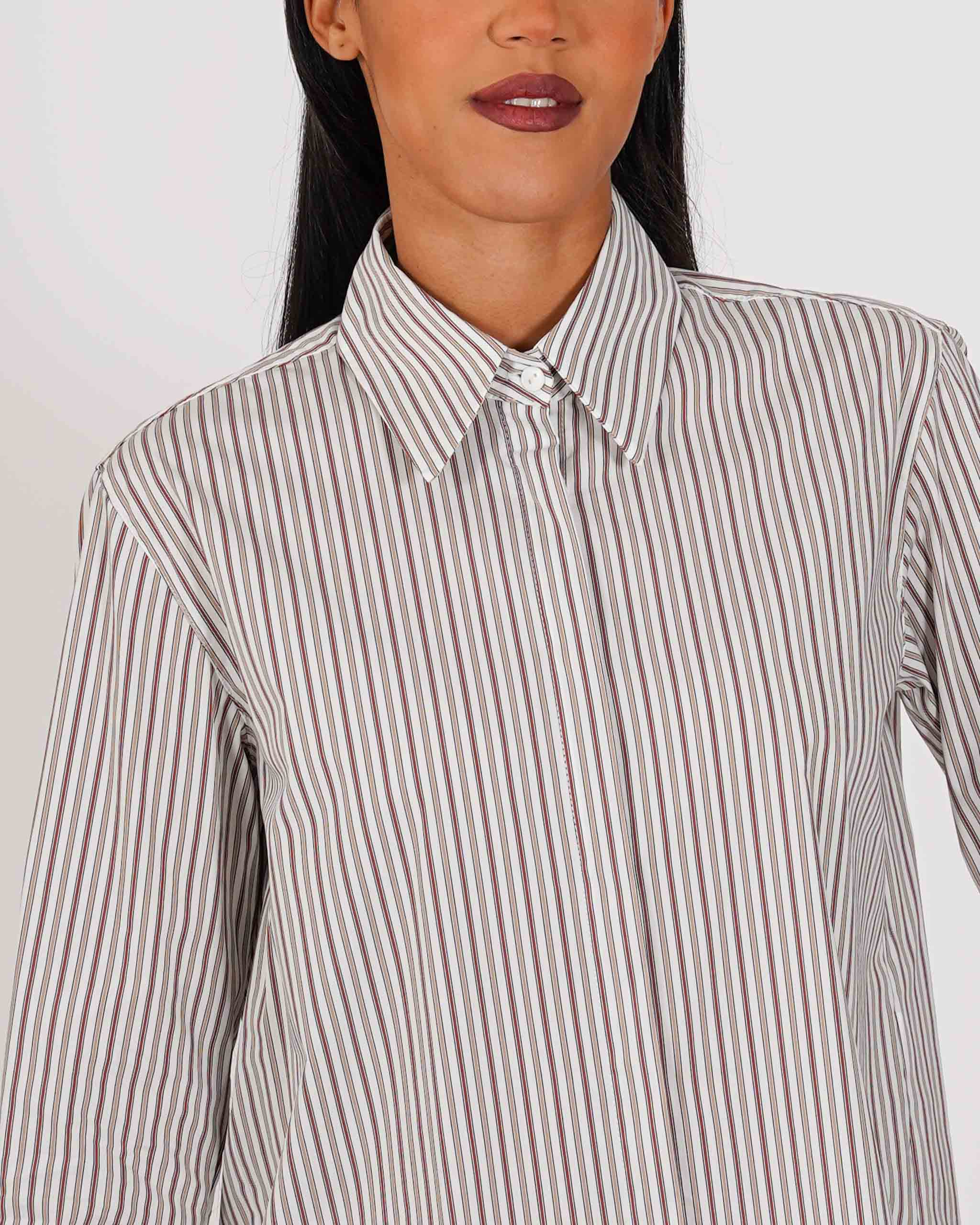 Camicia rigata regular fit in cotone - Fulvia