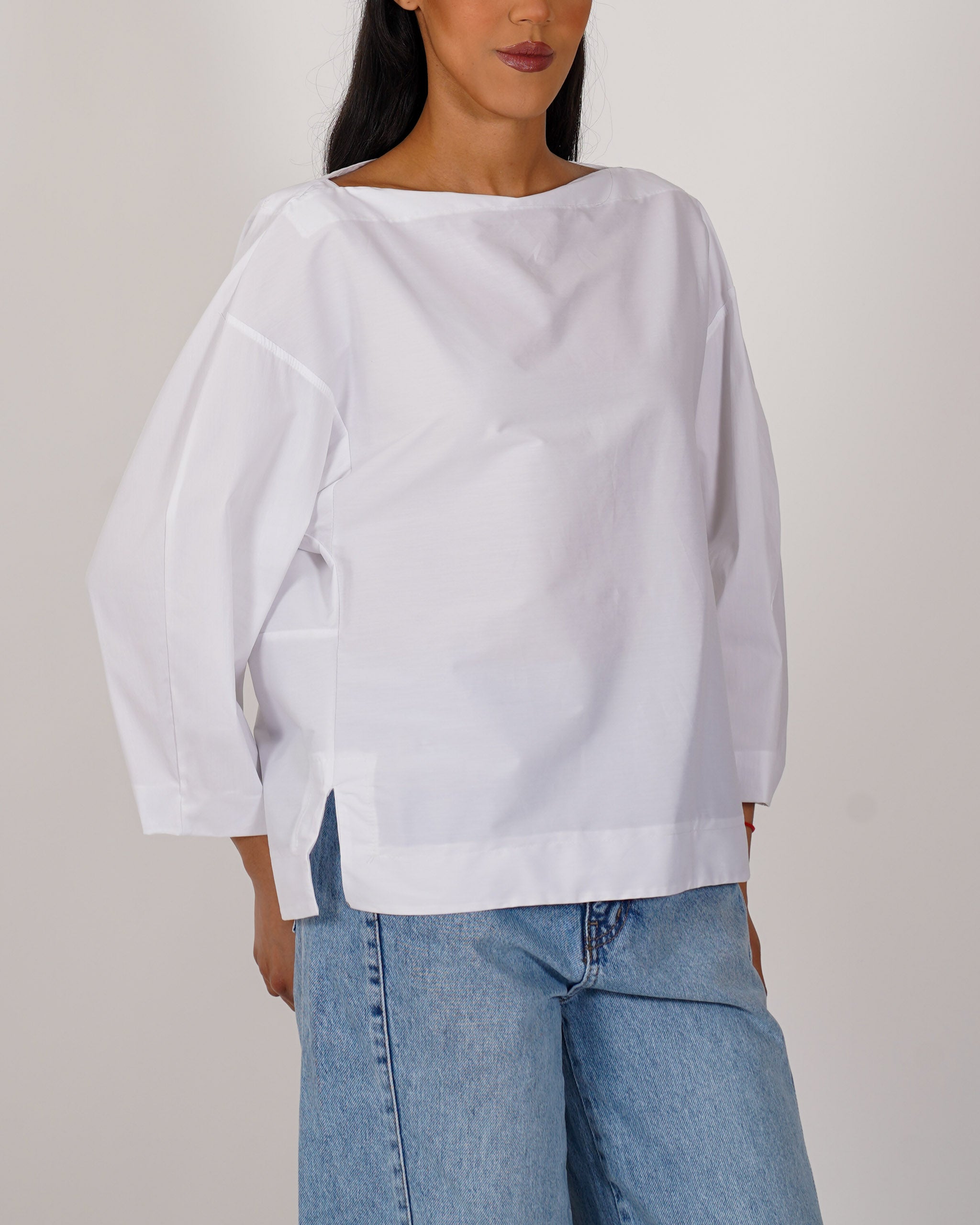 Blusa manica lunga in cotone - Beppa