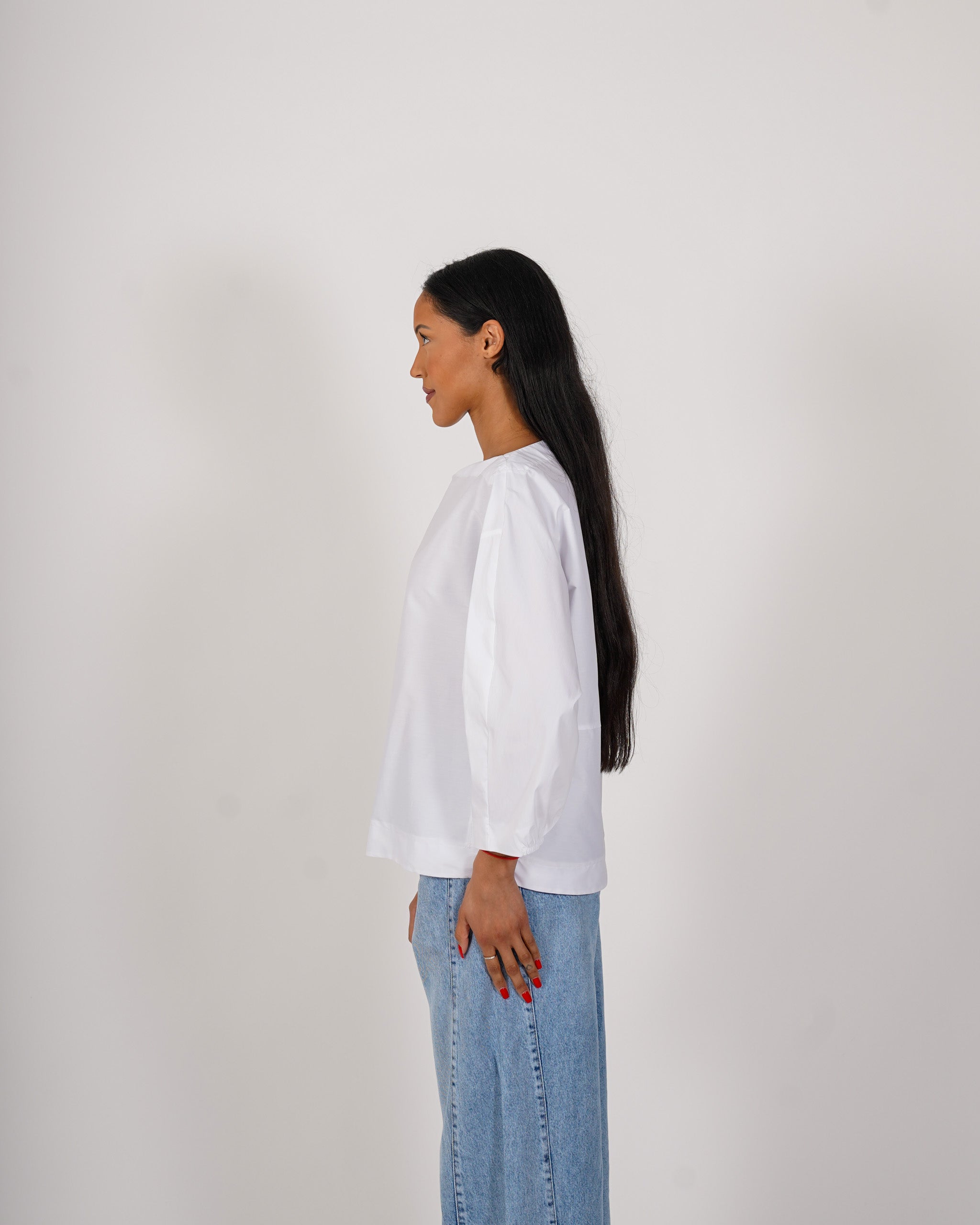 Blusa manica lunga in cotone - Beppa