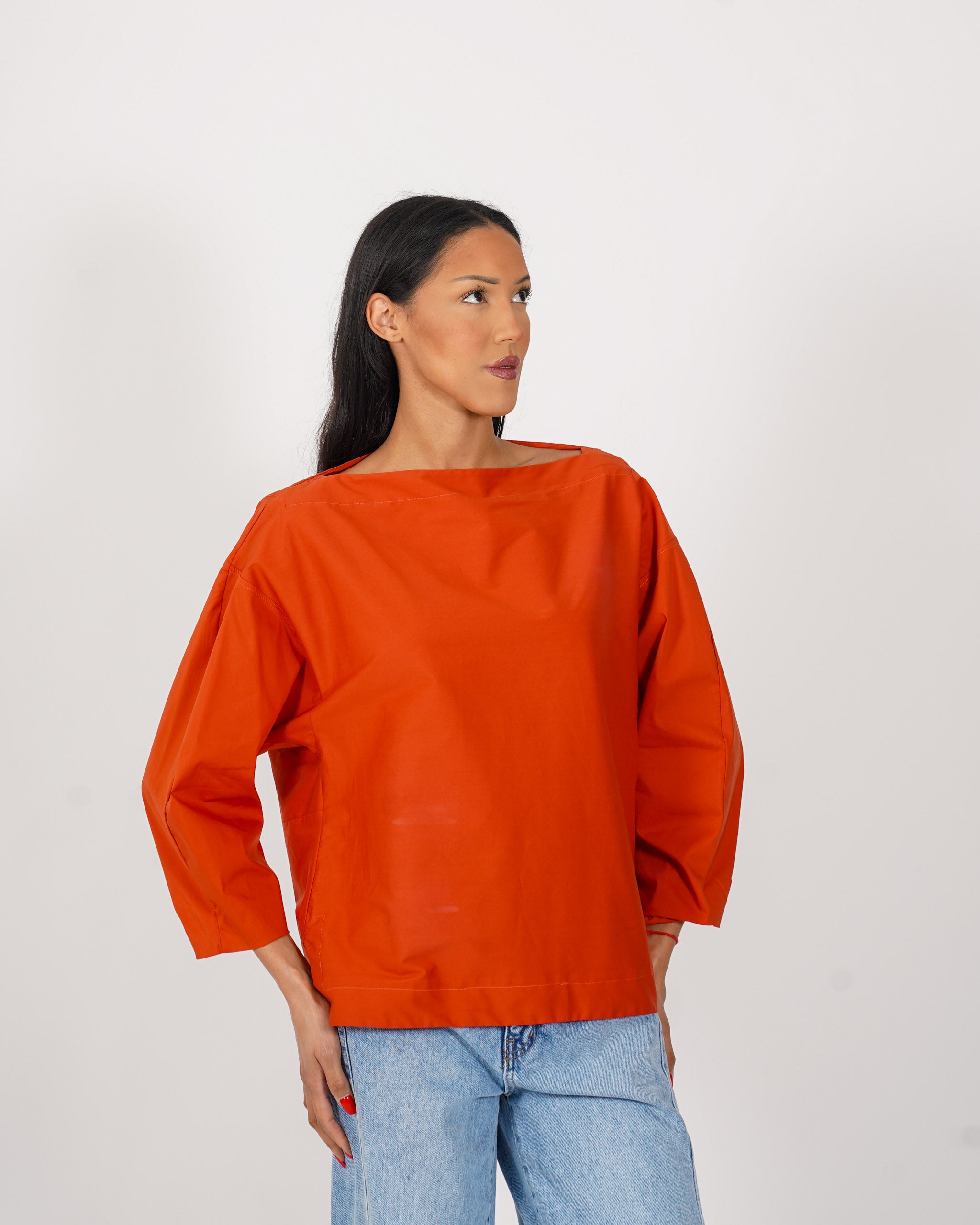 Blusa manica lunga in cotone - Beppa