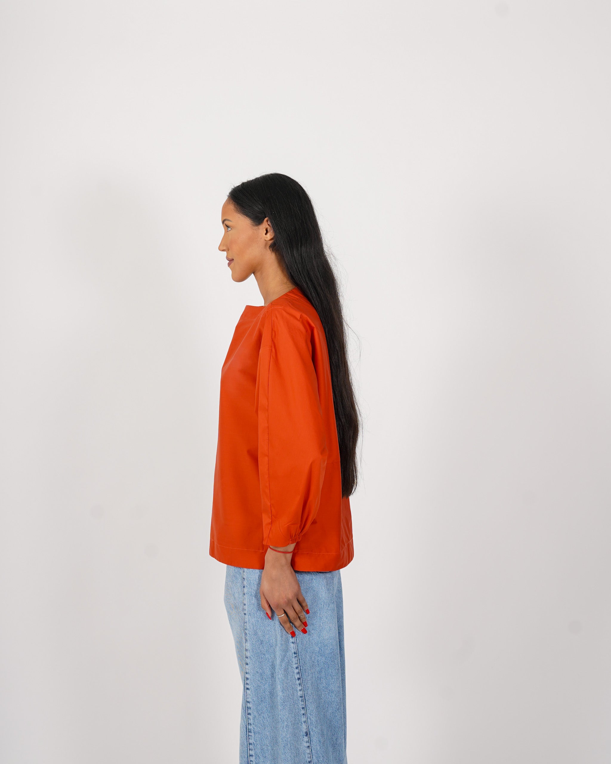 Blusa manica lunga in cotone - Beppa