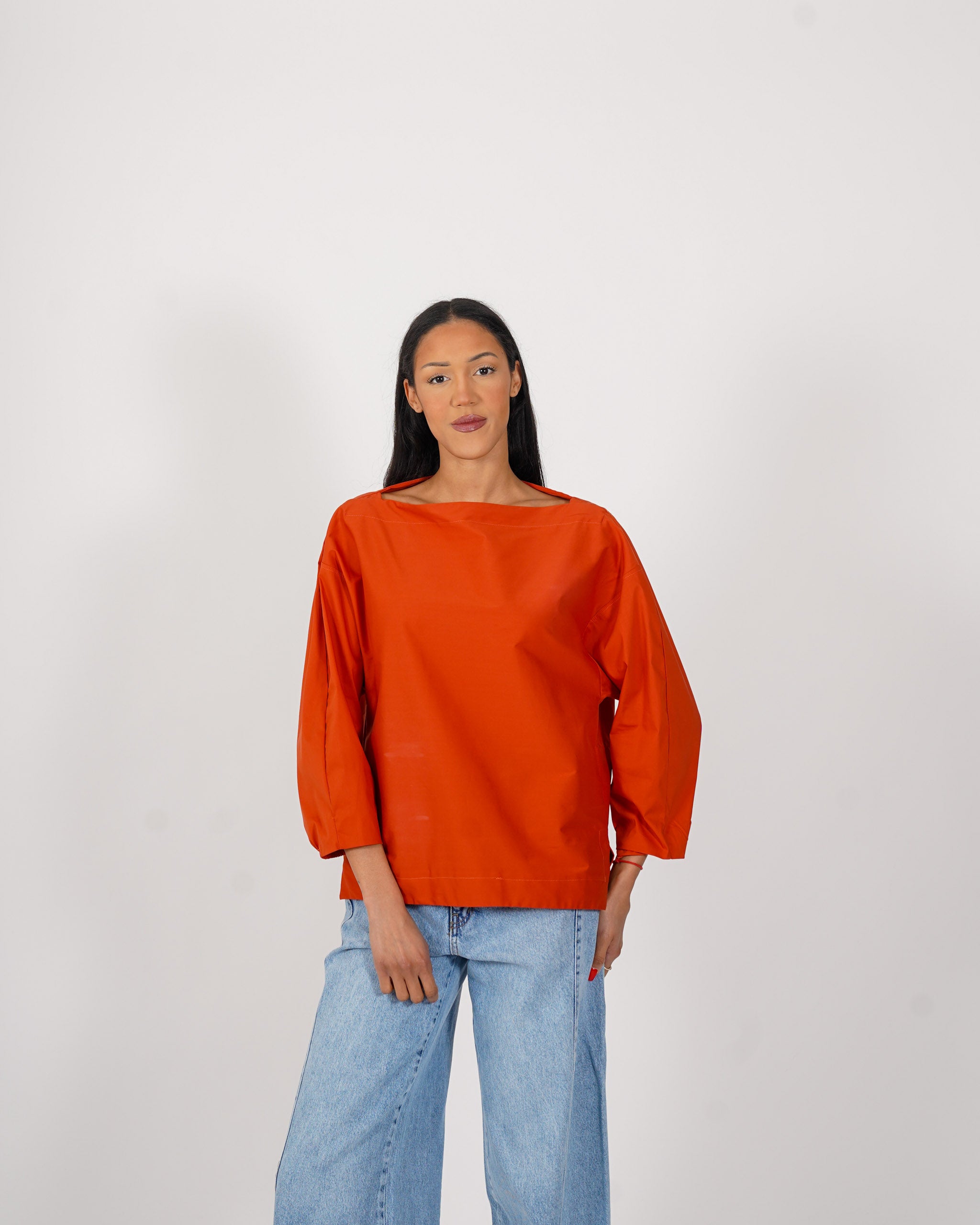 Blusa manica lunga in cotone - Beppa