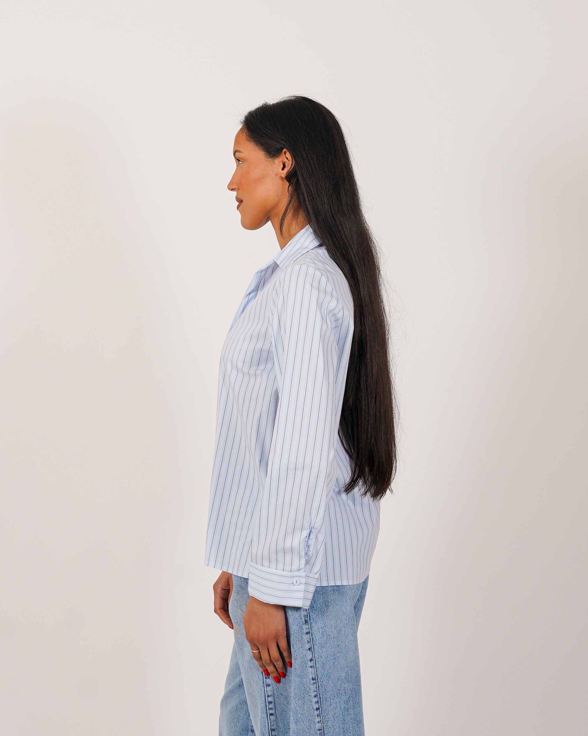 Camicia rigata manica lunga regular fit - Selenia