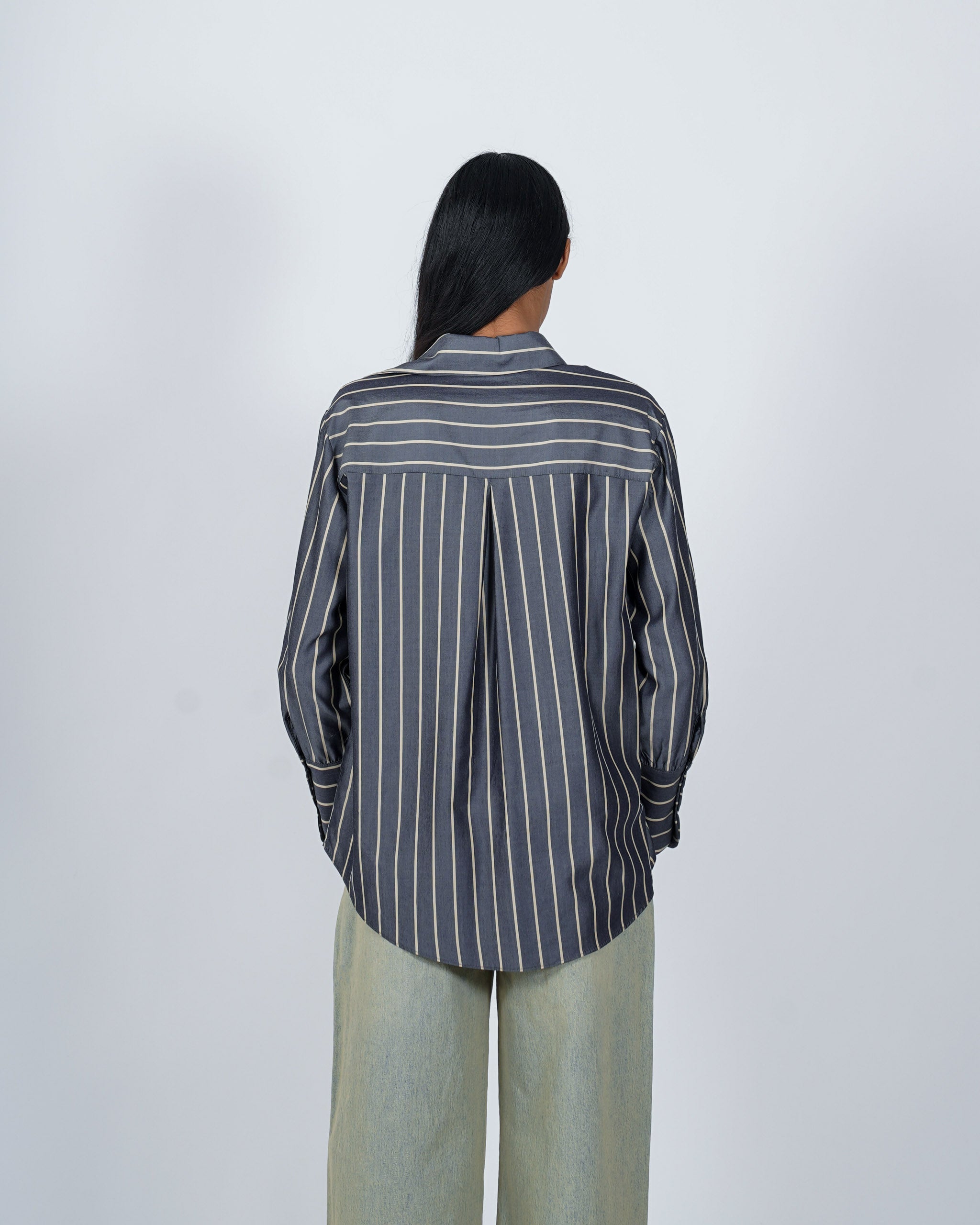 Camicia rigata in cotone - Leggera