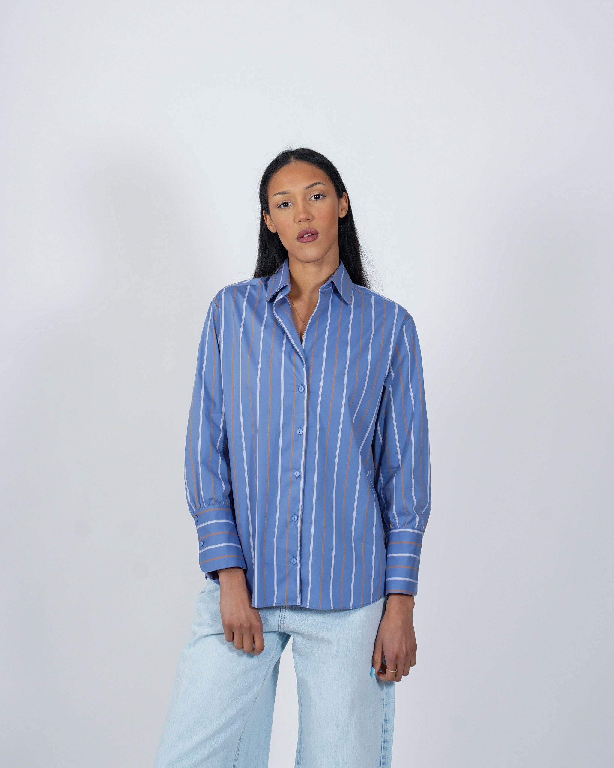 Camicia rigata in cotone - Leggera