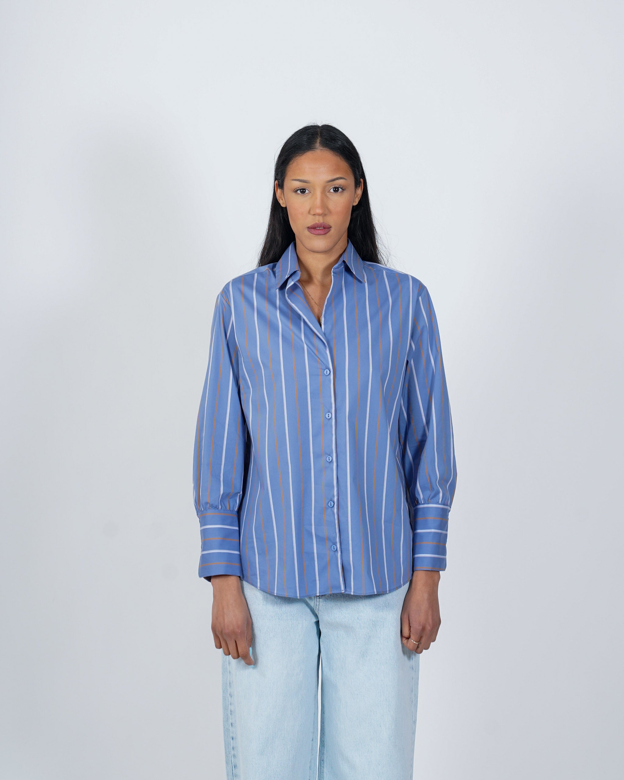 Camicia rigata in cotone - Leggera