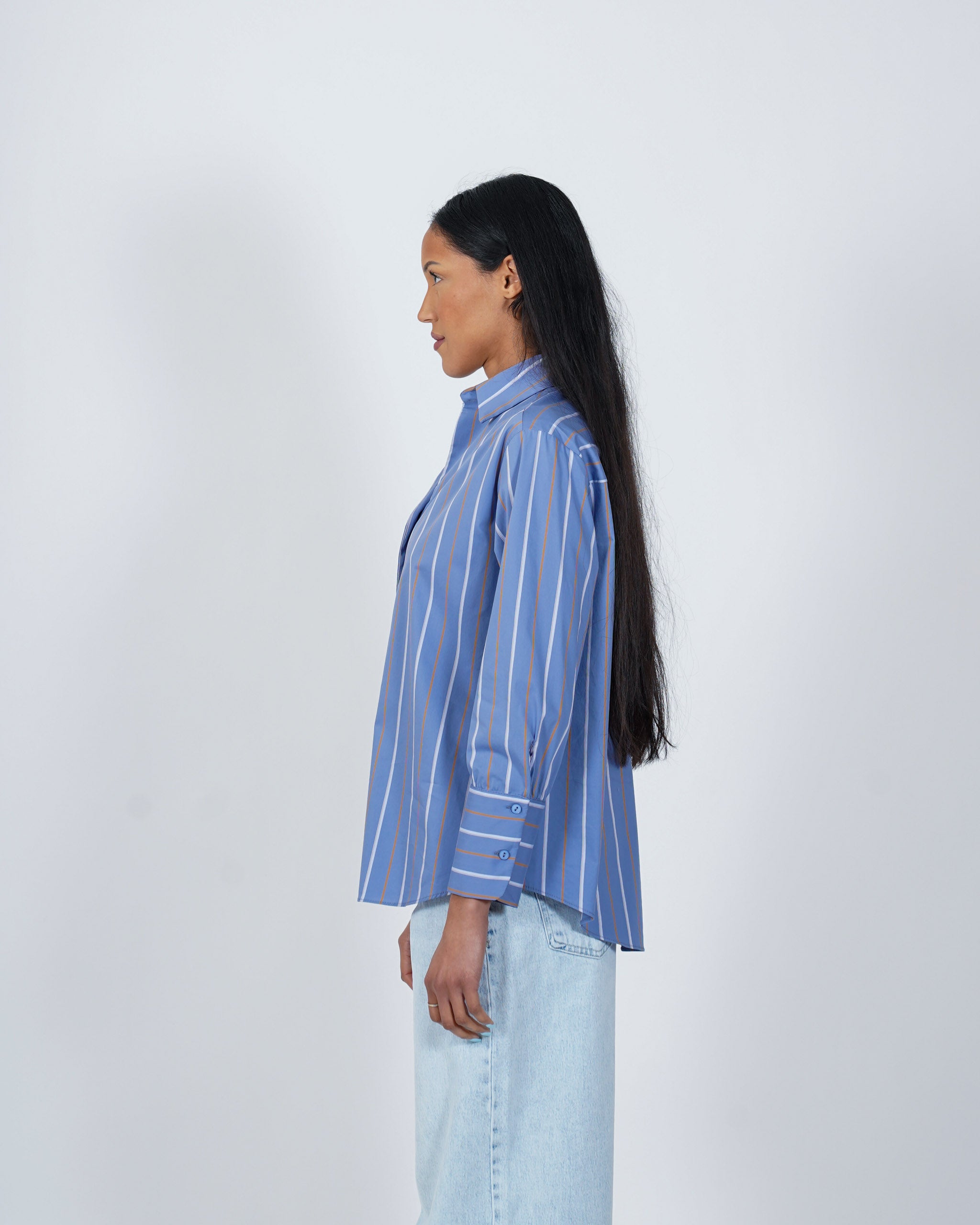 Camicia rigata in cotone - Leggera