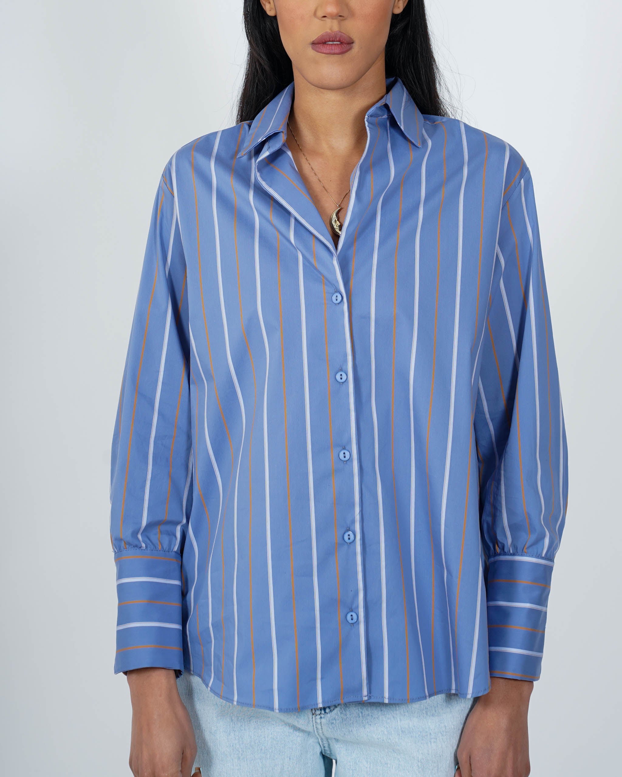 Camicia rigata in cotone - Leggera