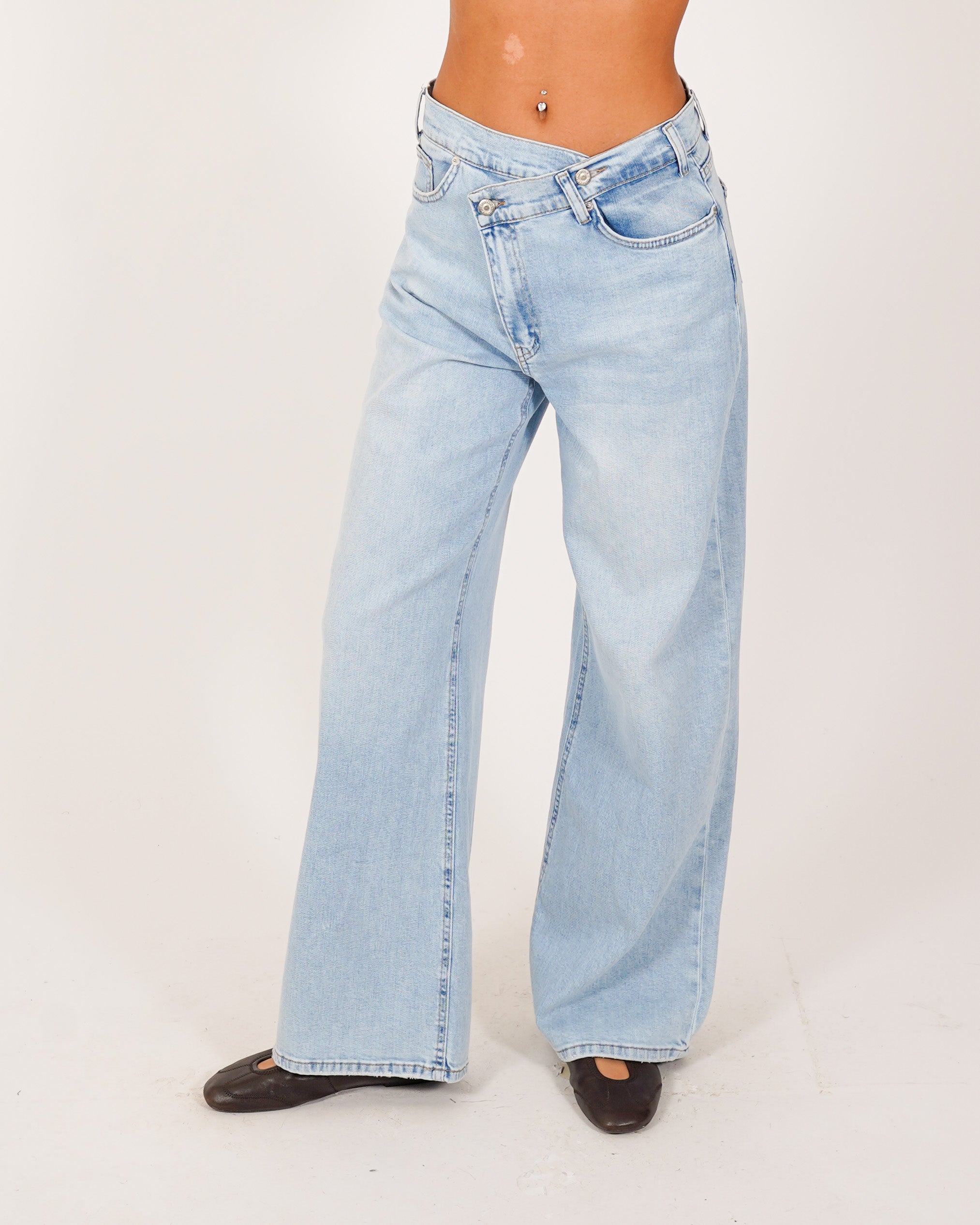 Jeans con dettaglio regular fit in tela denim - Ferita