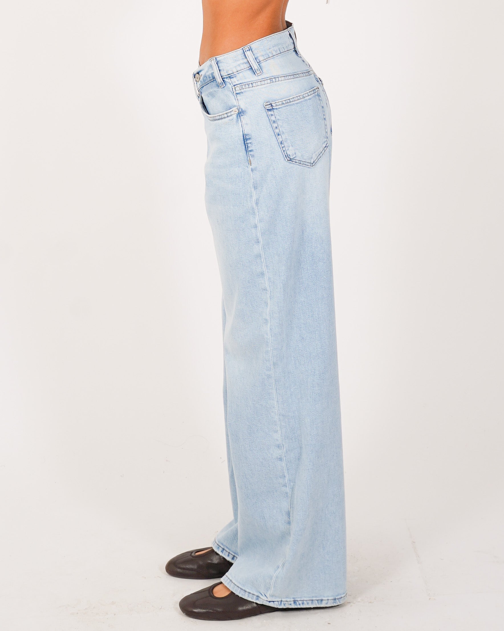 Jeans con dettaglio regular fit in tela denim - Ferita