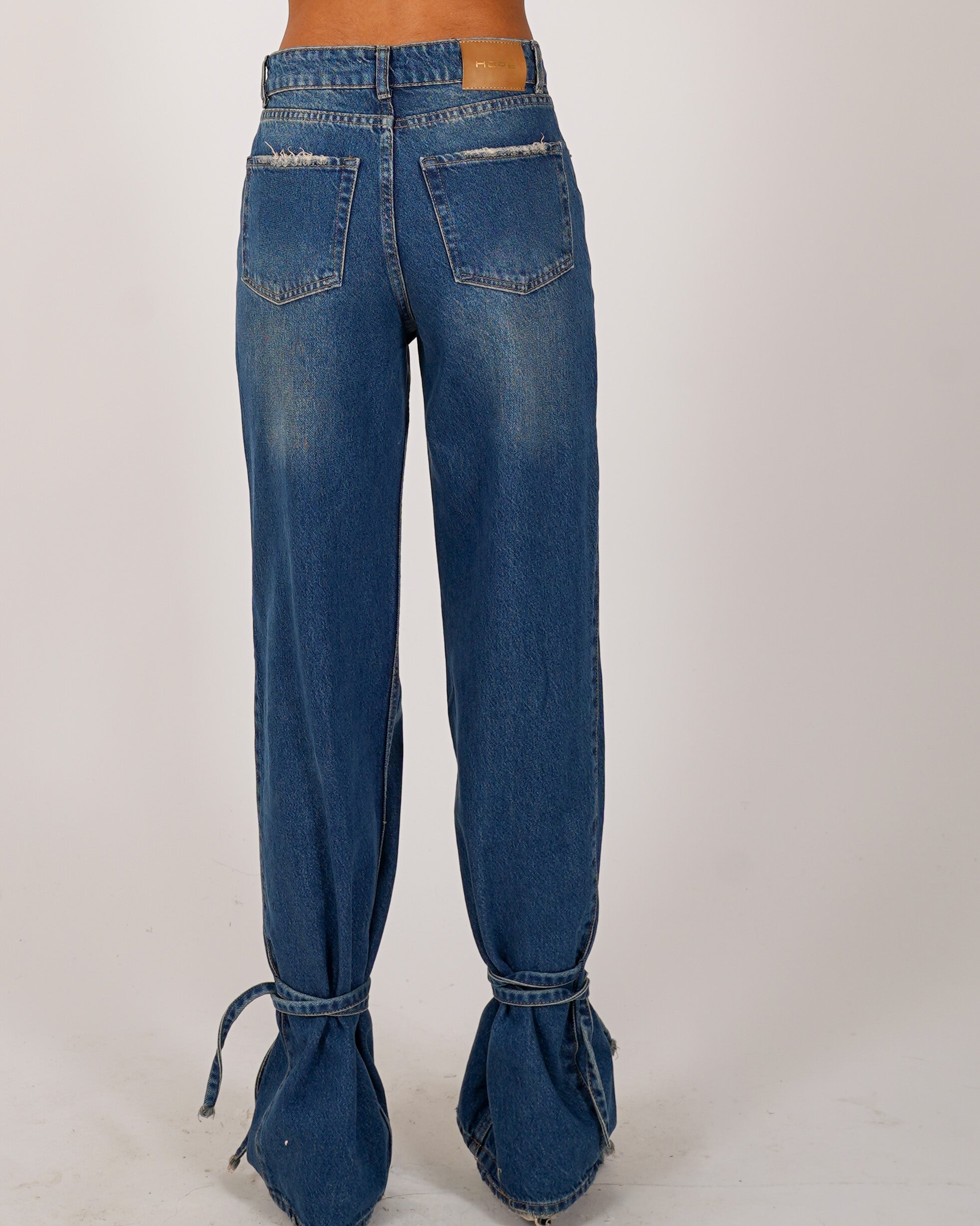 Jeans con coulisse alla caviglia in tela denim - Tossica