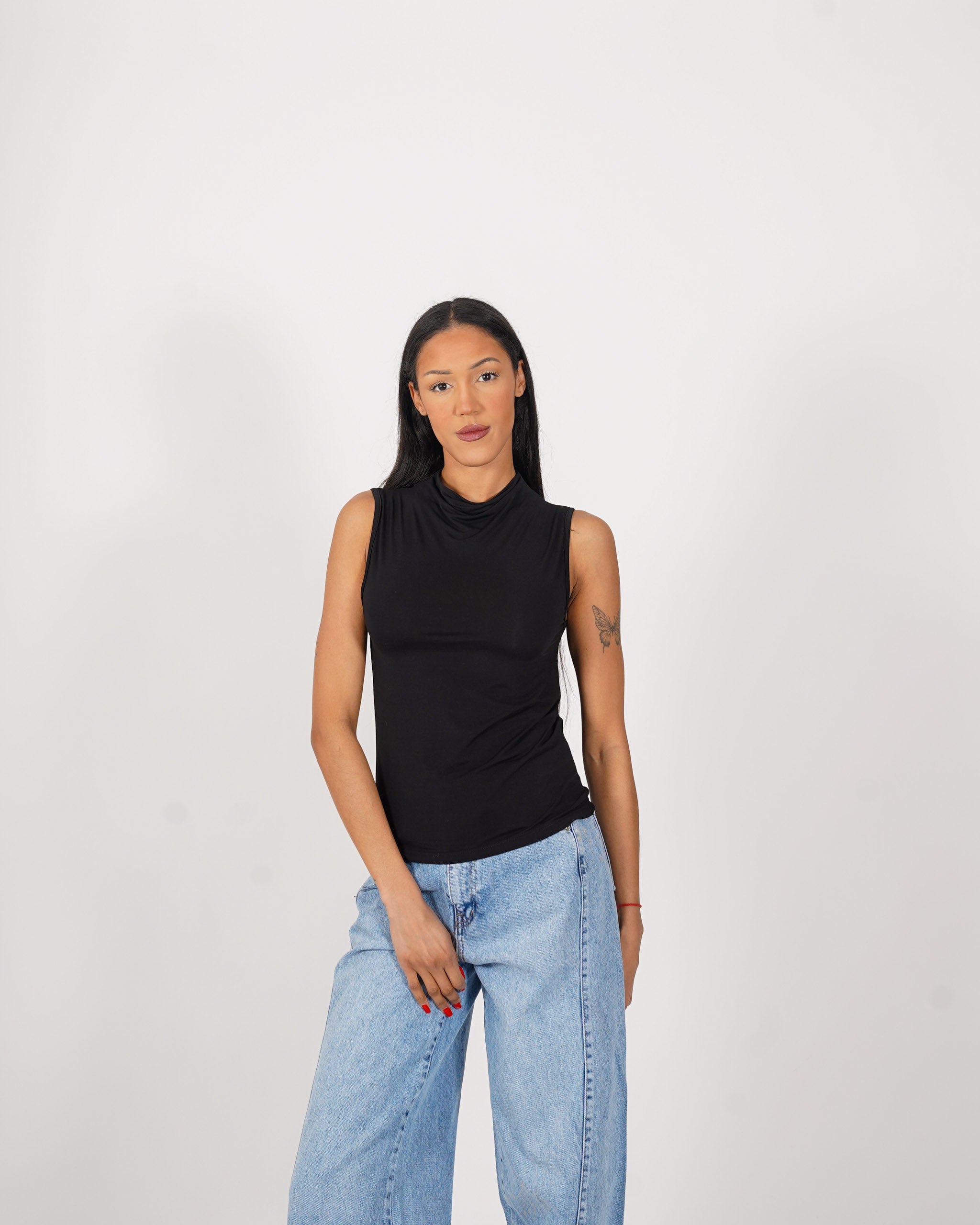 Lupetto smanicato collo alto - Sensibile