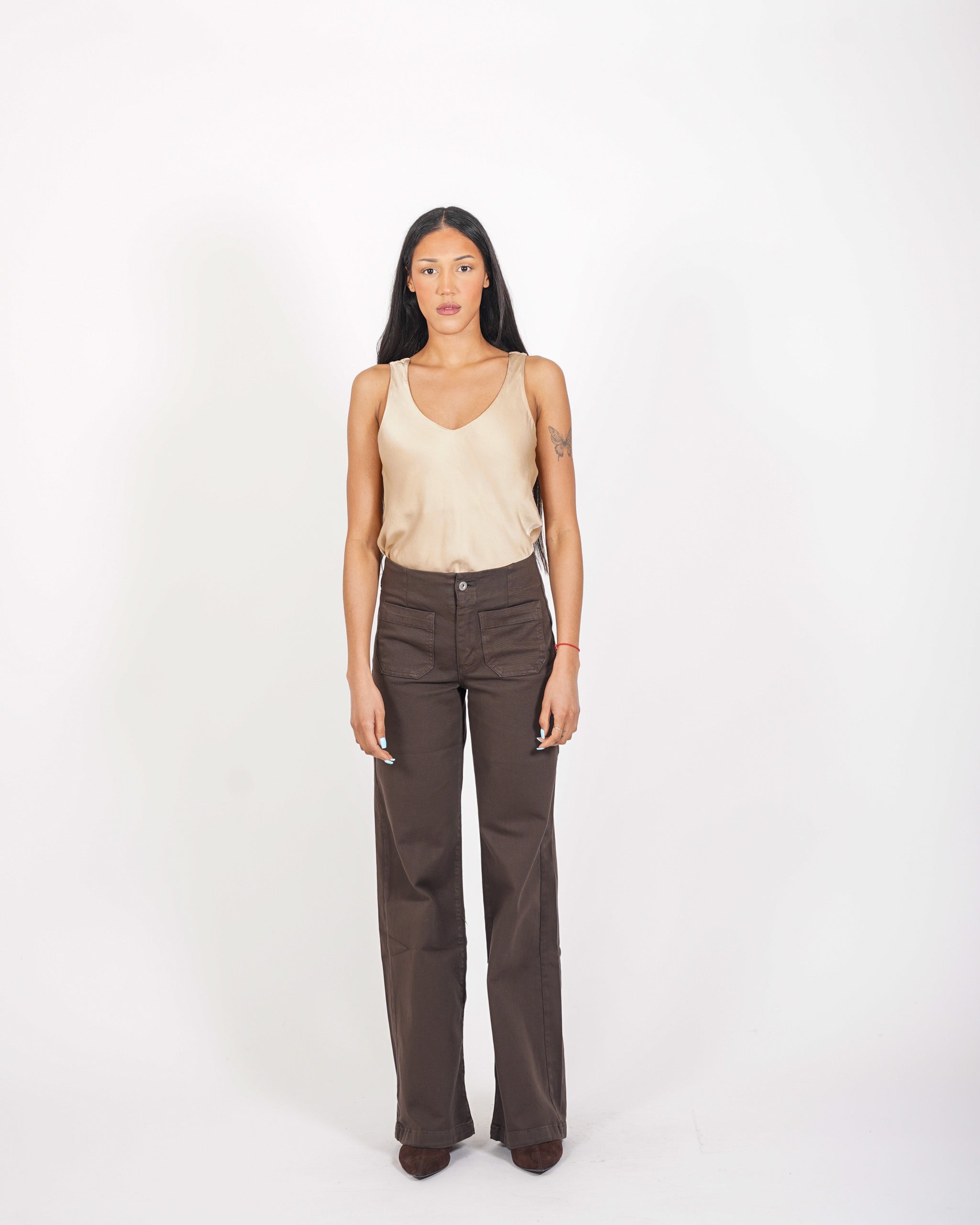 Pantaloni taglio jeans in cotone - Seneca