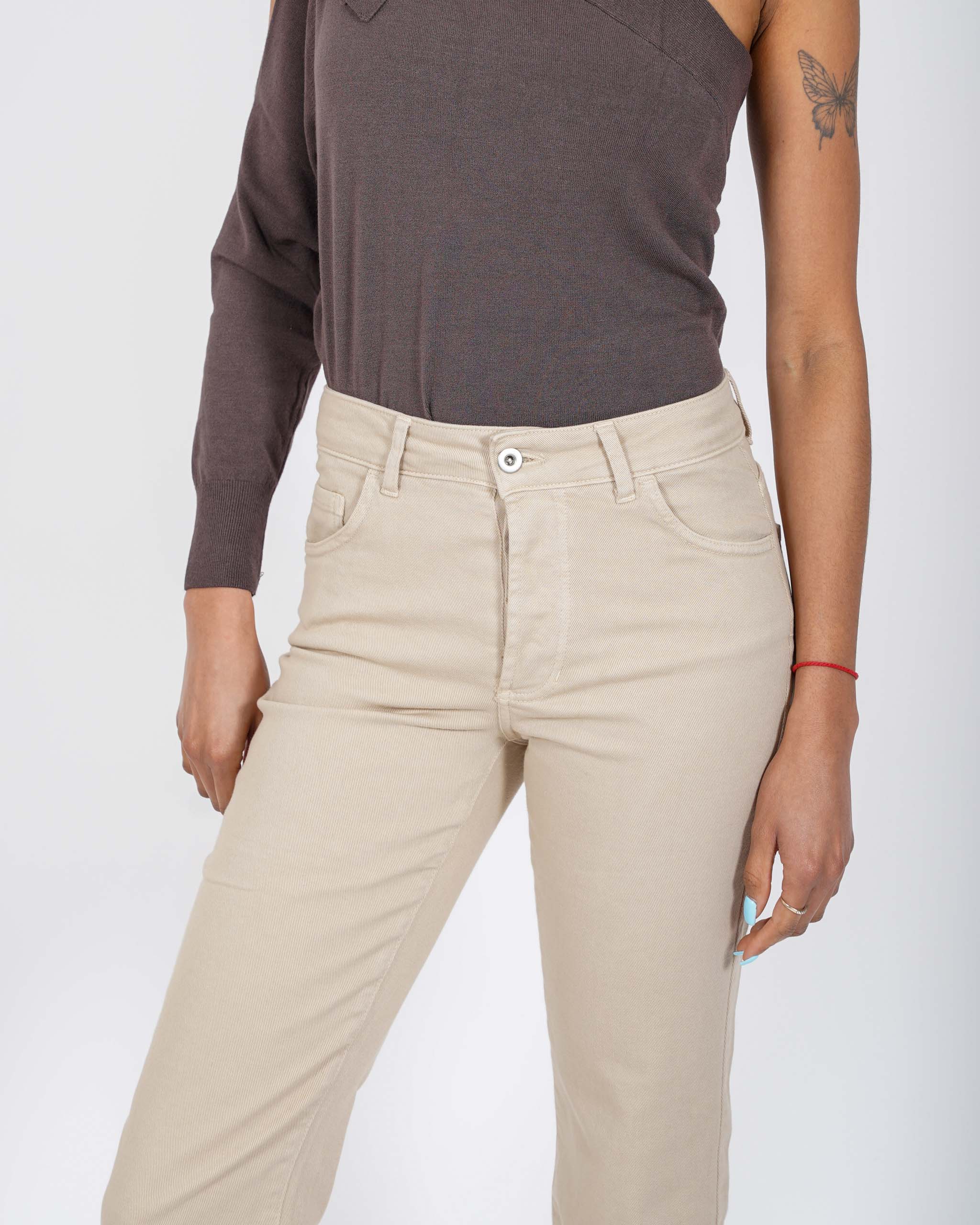 Pantaloni cropped slim fit in cotone - Zenone