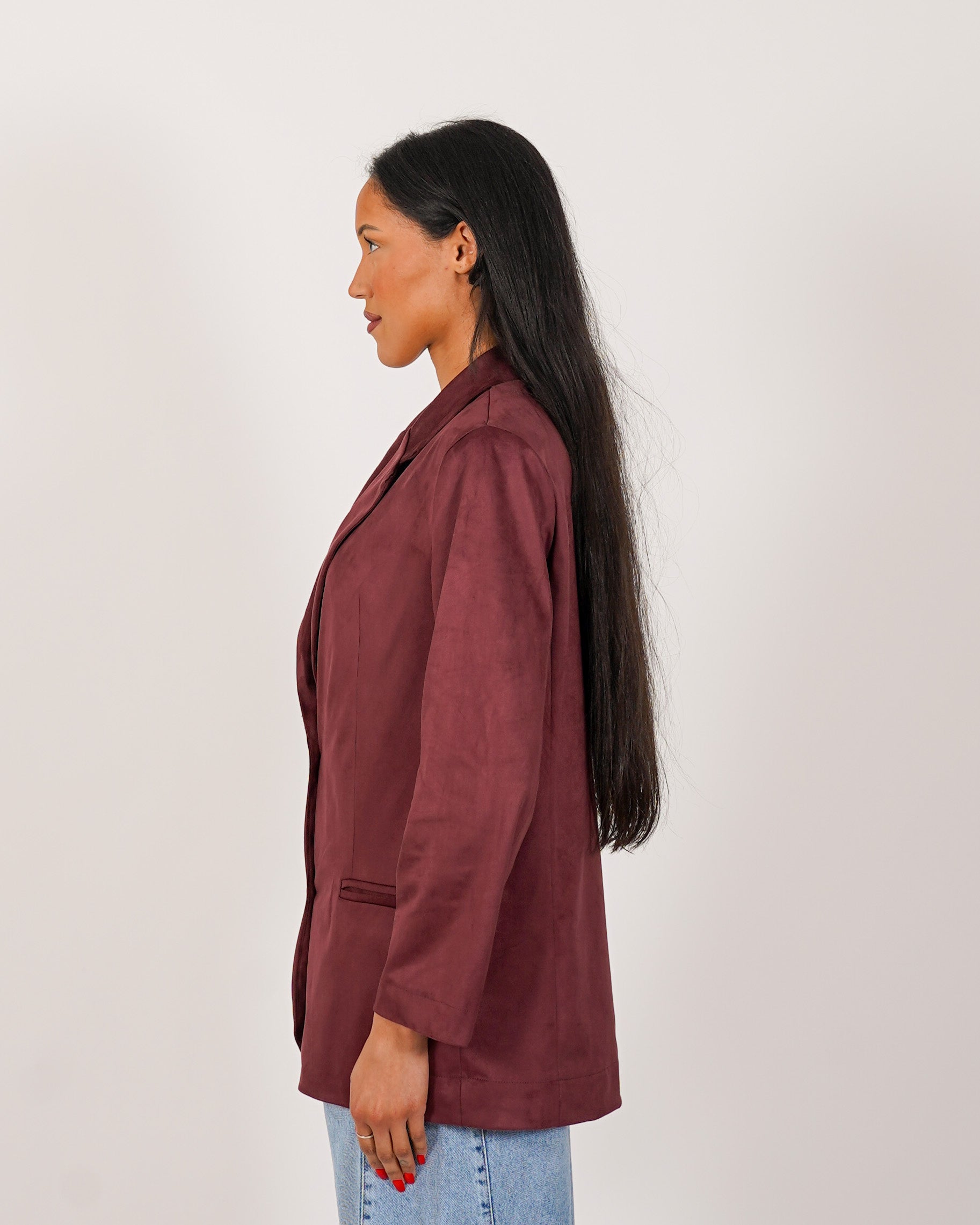 Blazer monopetto in tessuto ecocamoscio - Fugace