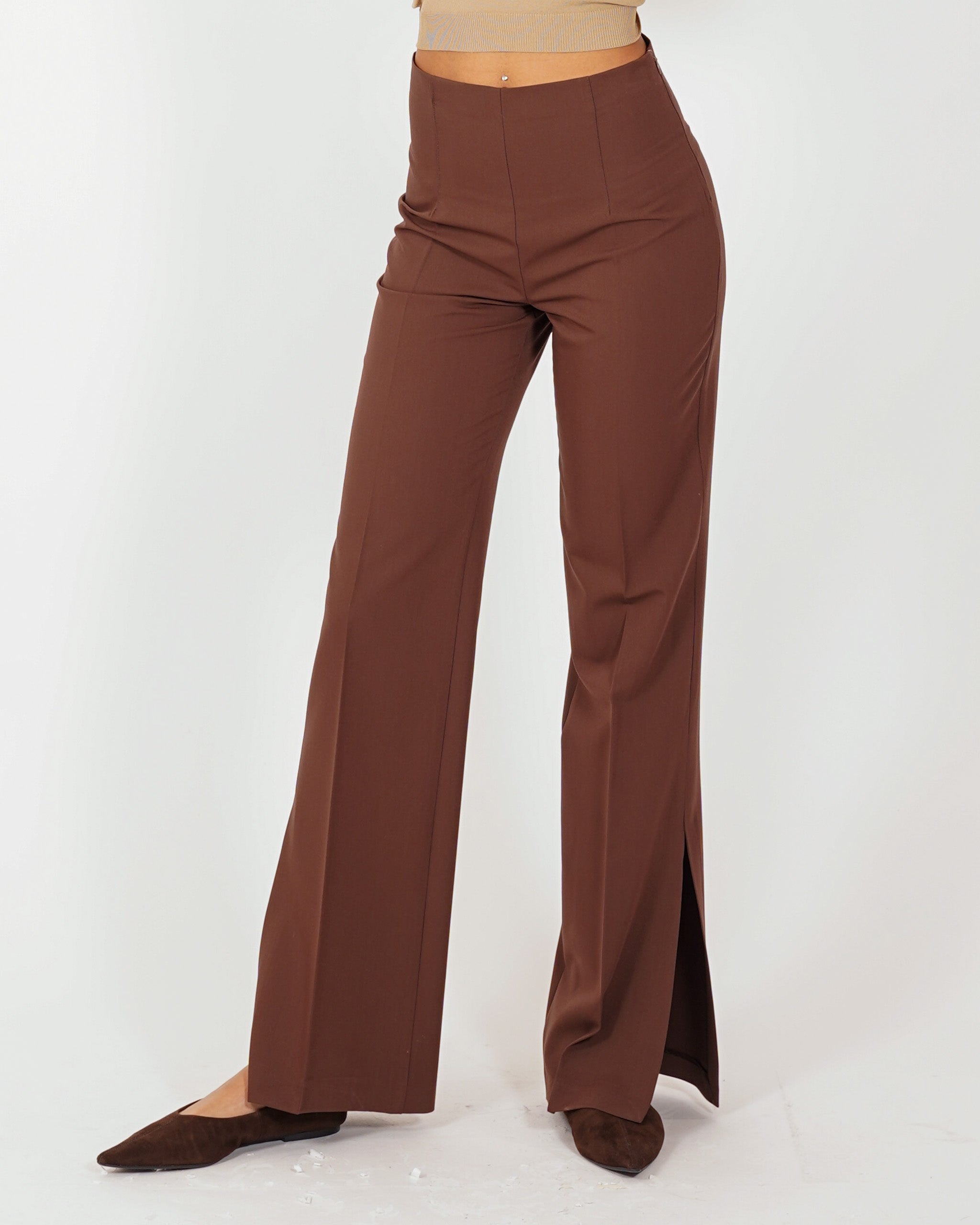 Pantaloni slim fit con spacco sul fondo - Zodiaco