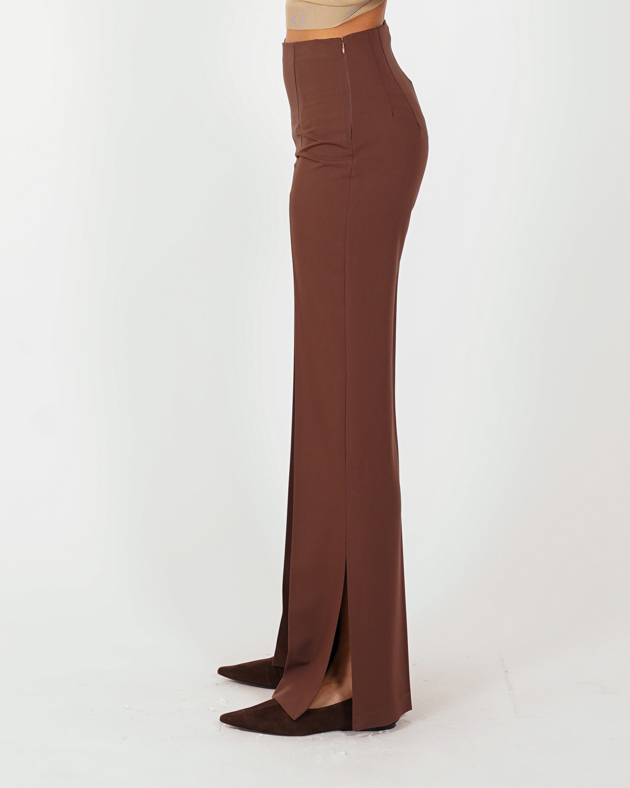 Pantaloni slim fit con spacco sul fondo - Zodiaco