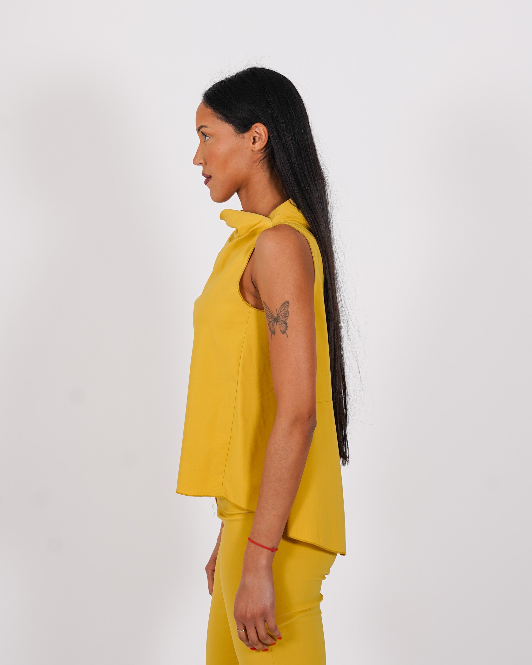 Blusa smanicata in bengalina stretch - Tricella