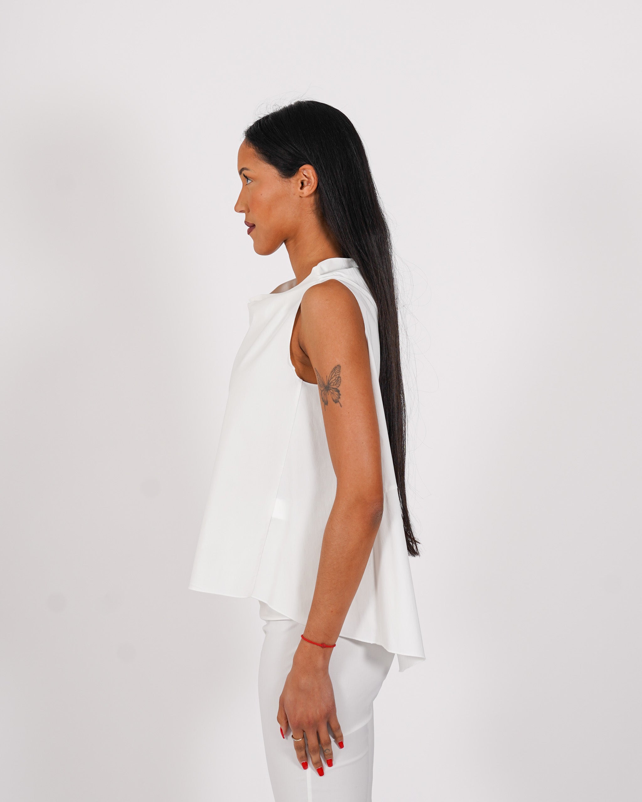 Blusa smanicata in bengalina stretch - Tricella