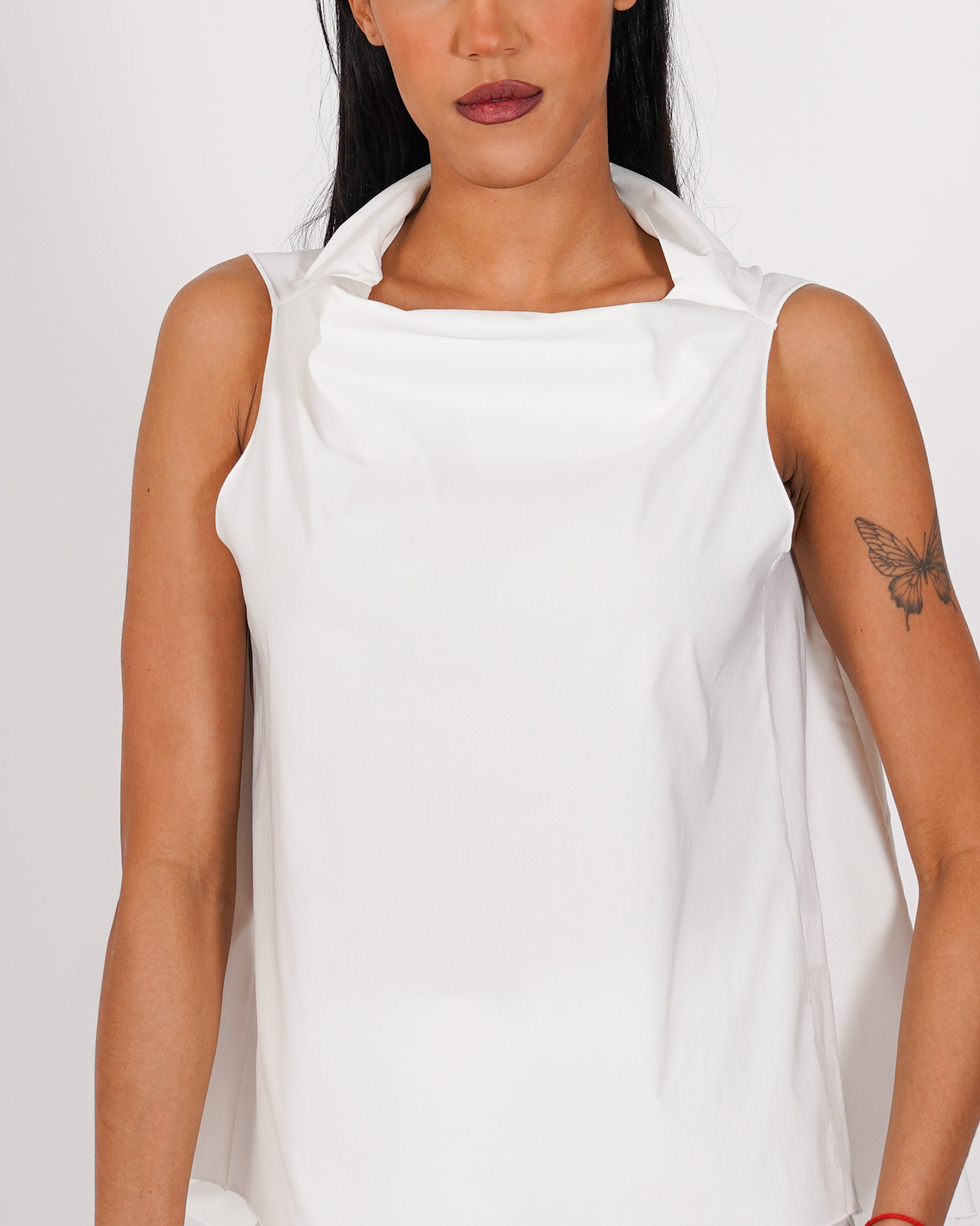 Blusa smanicata in bengalina stretch - Tricella