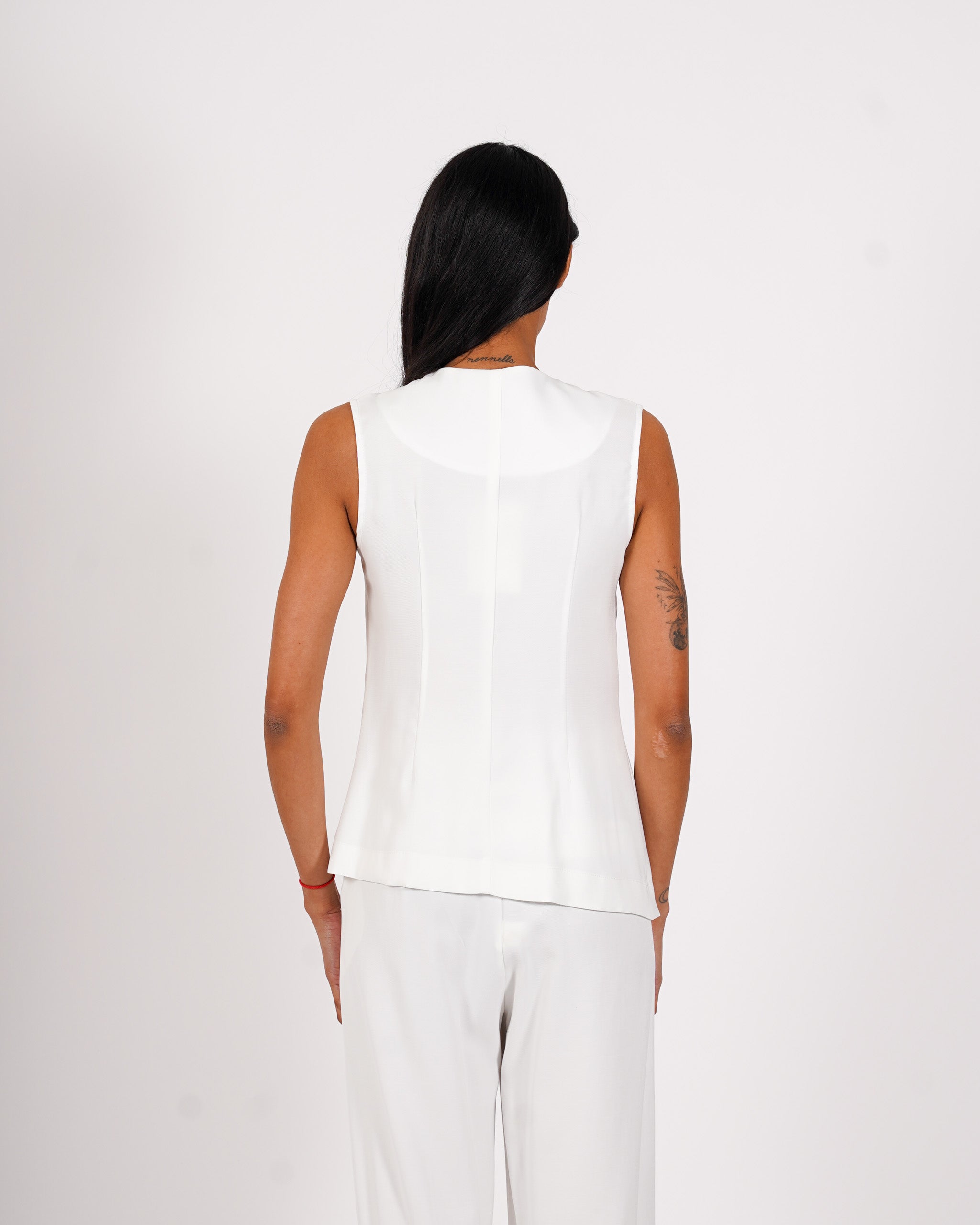Gilet monopetto in ecofibra - Selina