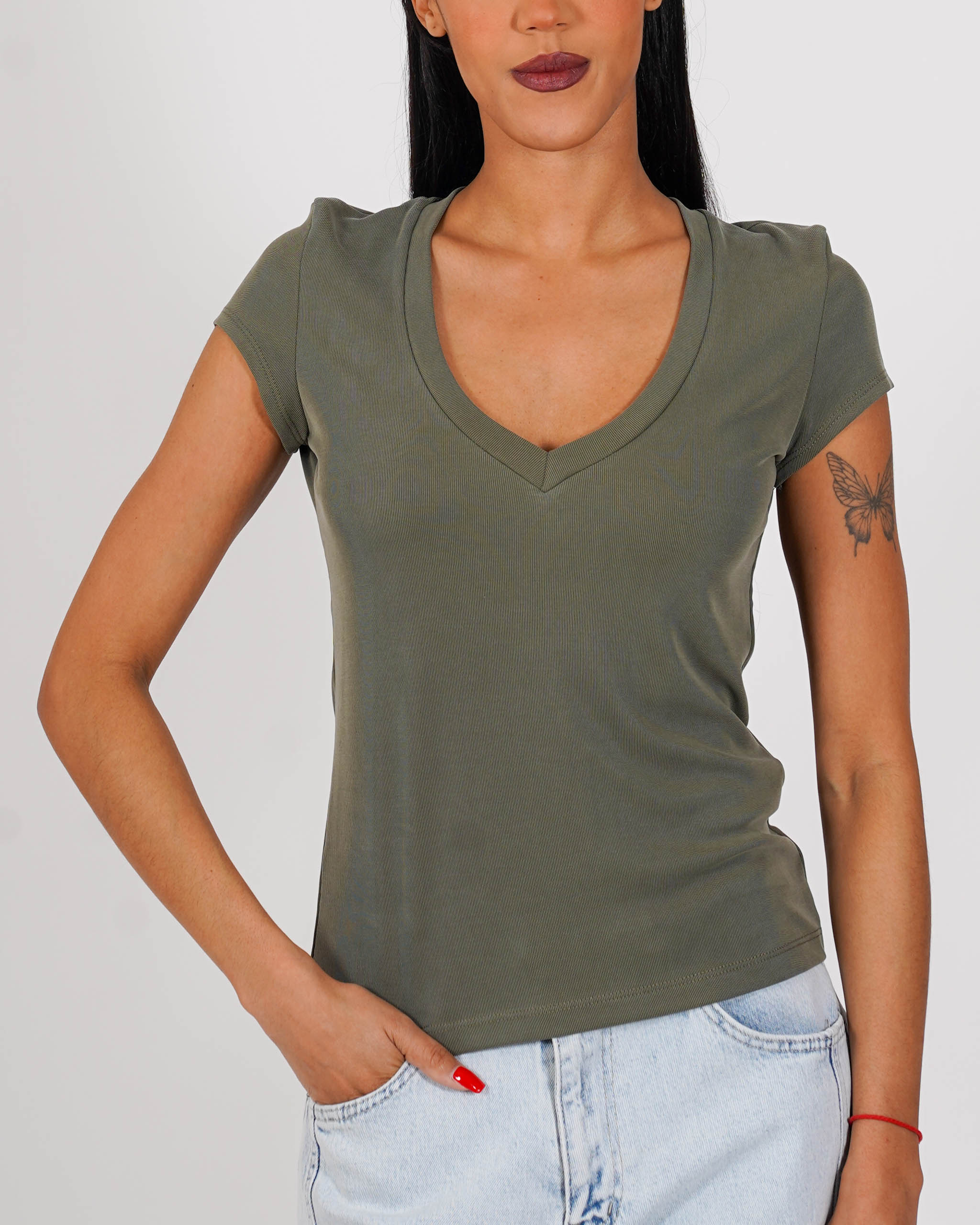 Shirt scollo a v regular fit - Danica