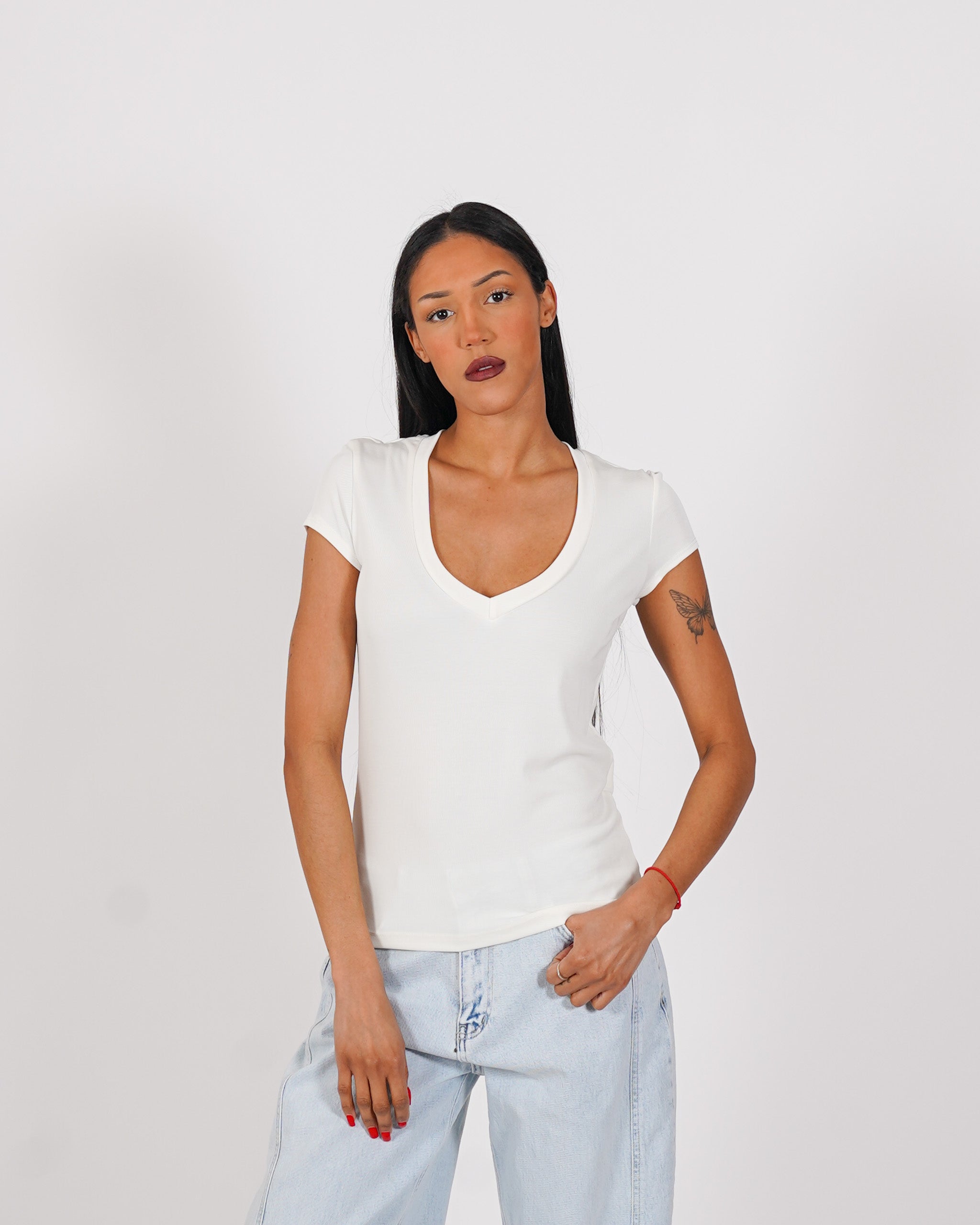 Shirt scollo a v regular fit - Danica